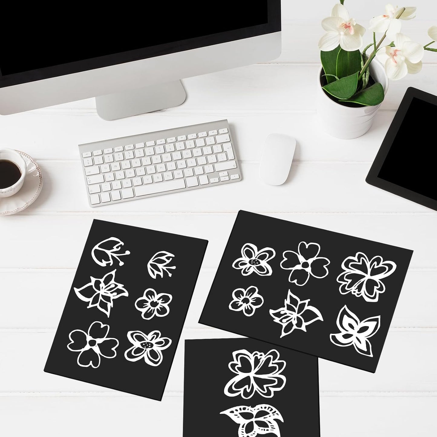 30 Pcs Non Adhesive Magnetic Sheet 5 x 7 Inch for Die Storage Flexible Magnetic Sheets Plain Sheet for Arts and Crafts Scrapbooking DIY Photography, Easy to Cut and Organize