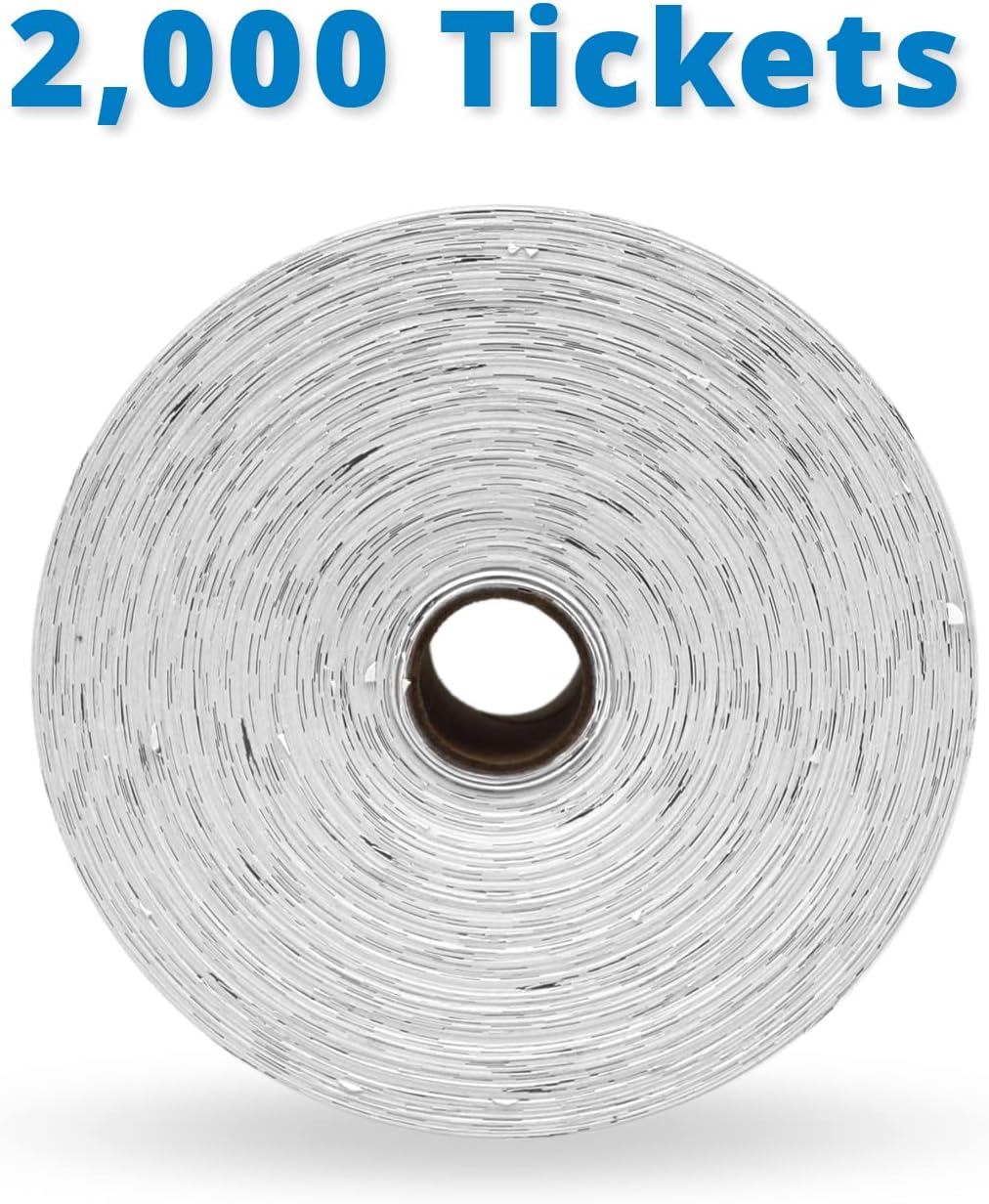 INDIANA TICKET CO. 2,000 Grape Raffle Tickets, Double Roll, Premium Quality 50/50 Raffle Tickets for Events, Carnivals, Door Prizes, Drinks and More