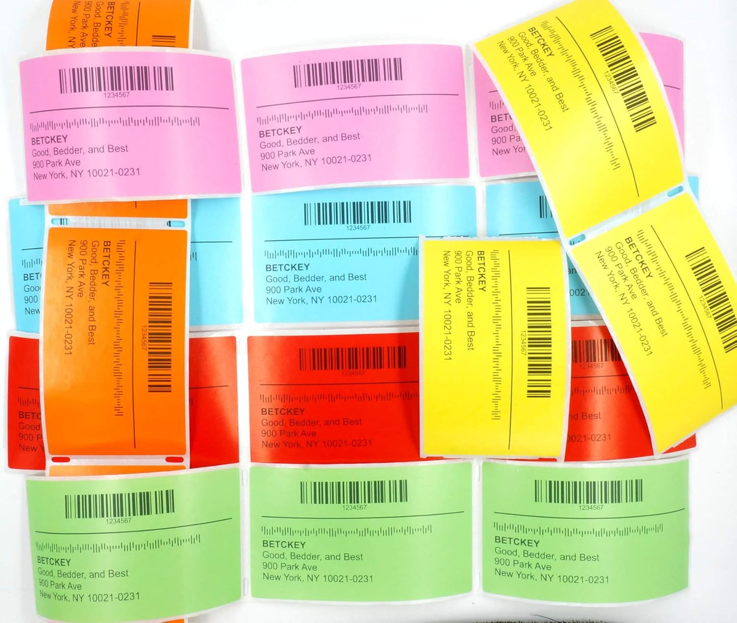 BETCKEY Colored Labels Compatible with Dymo 30347 (1" x 1-1/2") Book Spine Lables, Compatible for Dymo LabelWriter Thermal 450, 4XL & Zebra Desktop Printers [1 Roll, 750 Labels, Yellow]