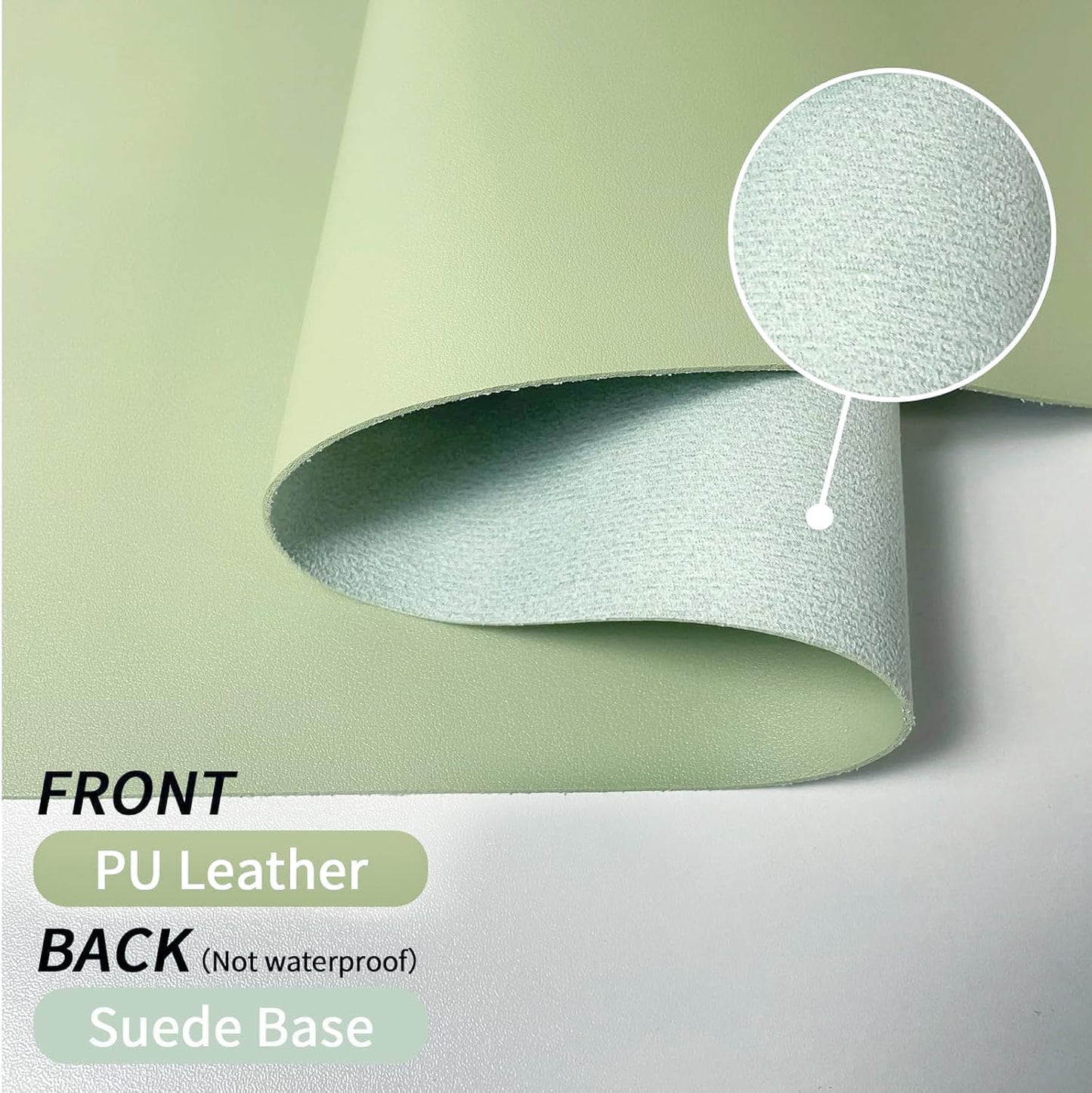 Bloss Green Desk Mat, Desk Matt for Desktop, Large Leather Desk Pad, Desk Pad Mat Waterproof, Computer Mat for Office Work/Home/Decor (31.5 x 15.7 Inches)