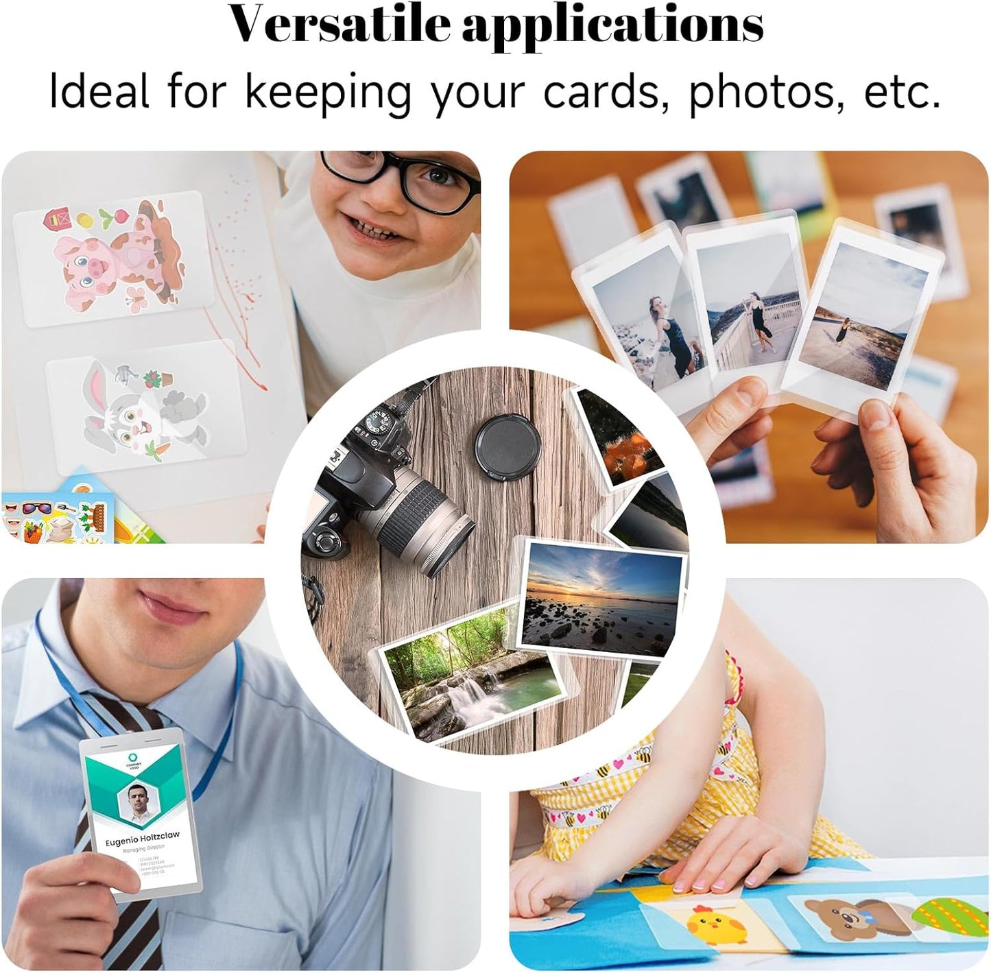 500 Count 2.3x3.7 Inch Thermal Laminating Pouches, 5 Mil, Hold 2x3.5 Inch Business Cards, Clear Card Laminating Pouches Protection for Business Cards Student Cards