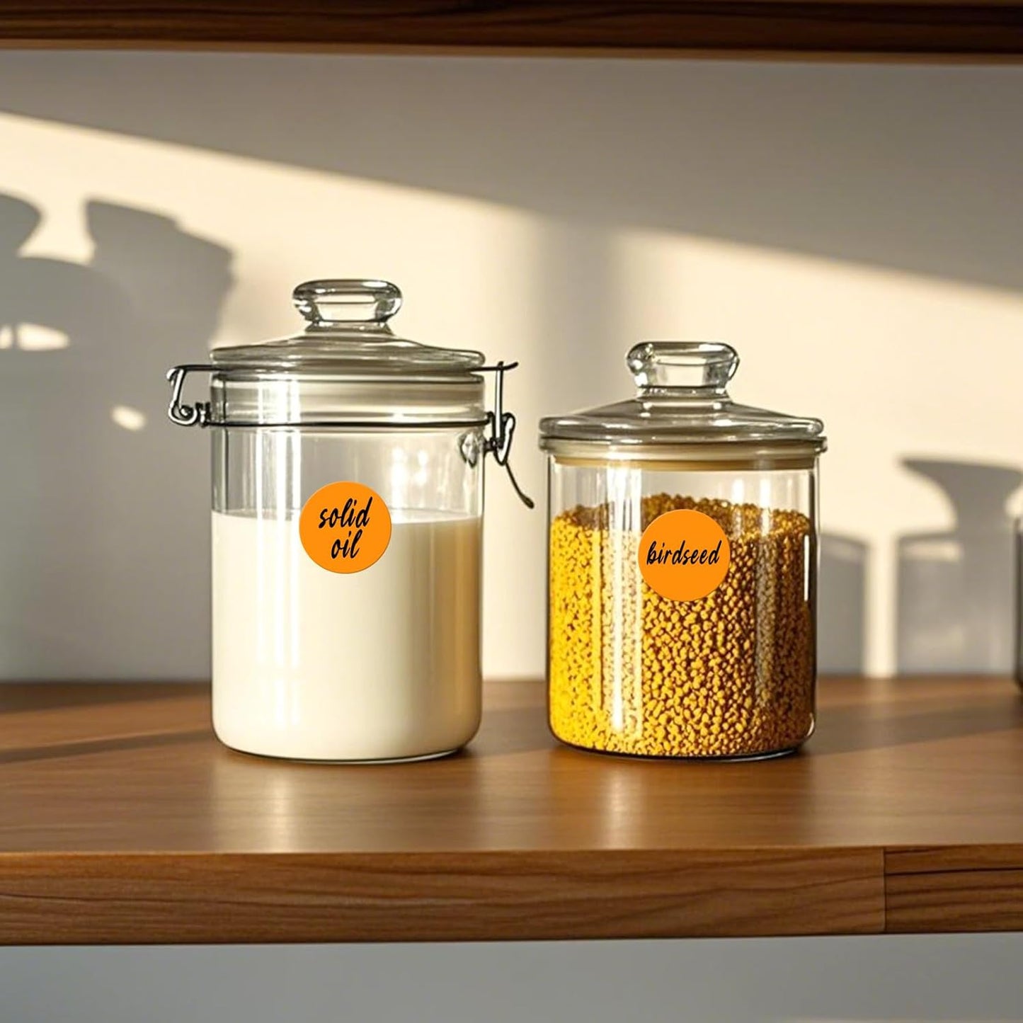 500 PCS Round Stickers 2 Inch Vinyl Orange Dot Sticker Removable Writable Color Coding Circle Colored Labels for Office Inventory Garage Yard Sale Tag