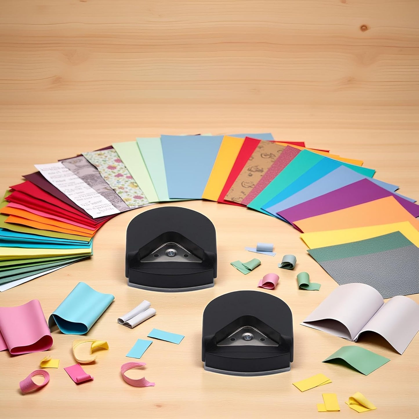 2Pcs Black 4mm Radius Corner Rounder Punch Paper Corner Rounder Hole Cutter for Photo, Corner Cutter Tool, Paper Crafts