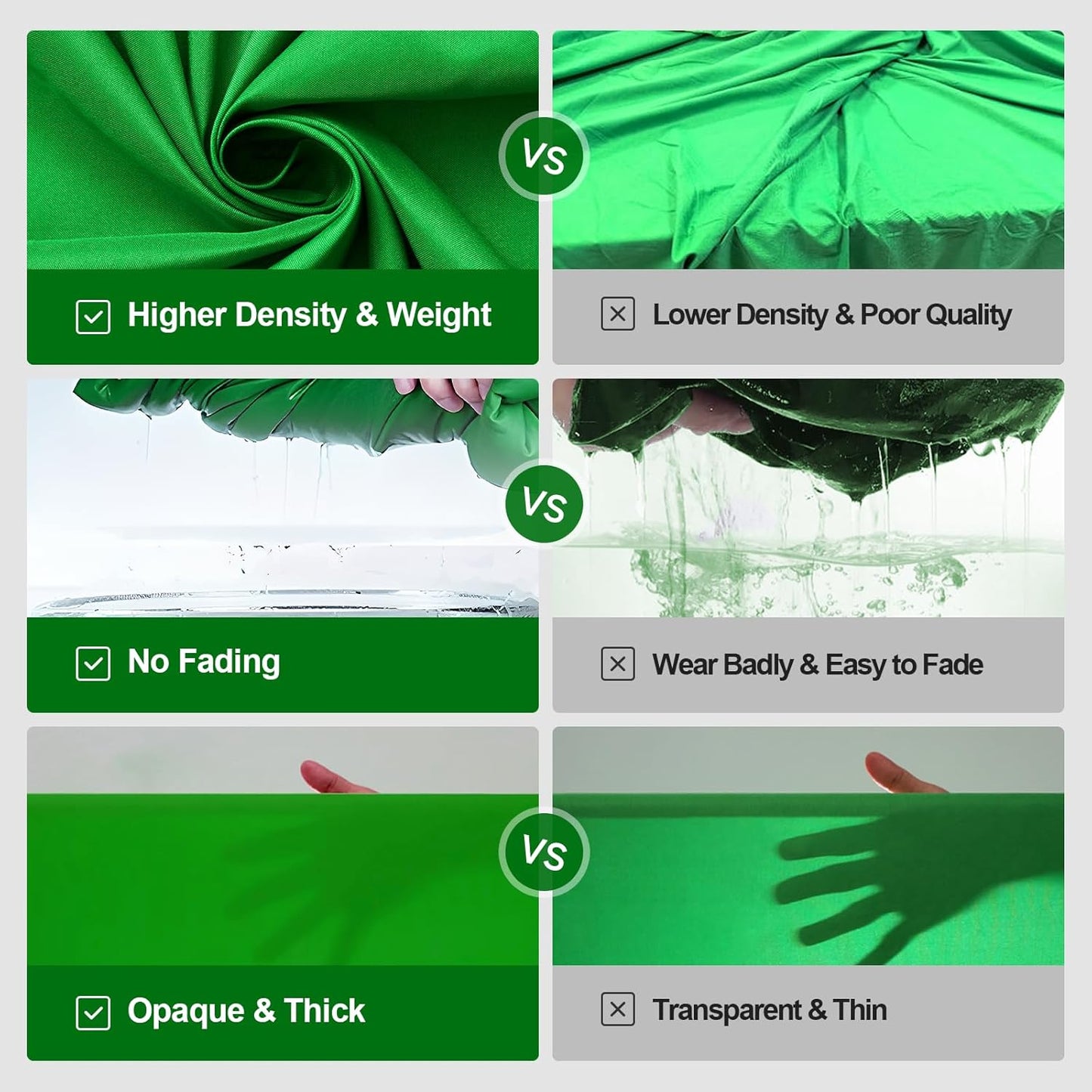 BEIYANG 10x10Ft Blue Green Backdrop Screen, Double Side Chroma Background for Photography, Photo. Product, Film, Video Shooting, Thick Backdrop Cloth for Keying