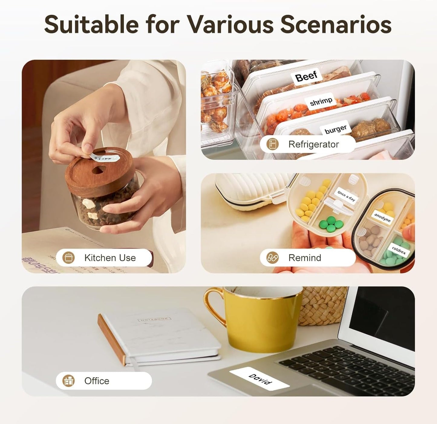 NIIMBOT D11 New Version Label Maker Machine with Tape,300DPI Bluetooth Label Printer, Portable Thermal Printer,Sticker Maker for Organizing Home Office School,Blue