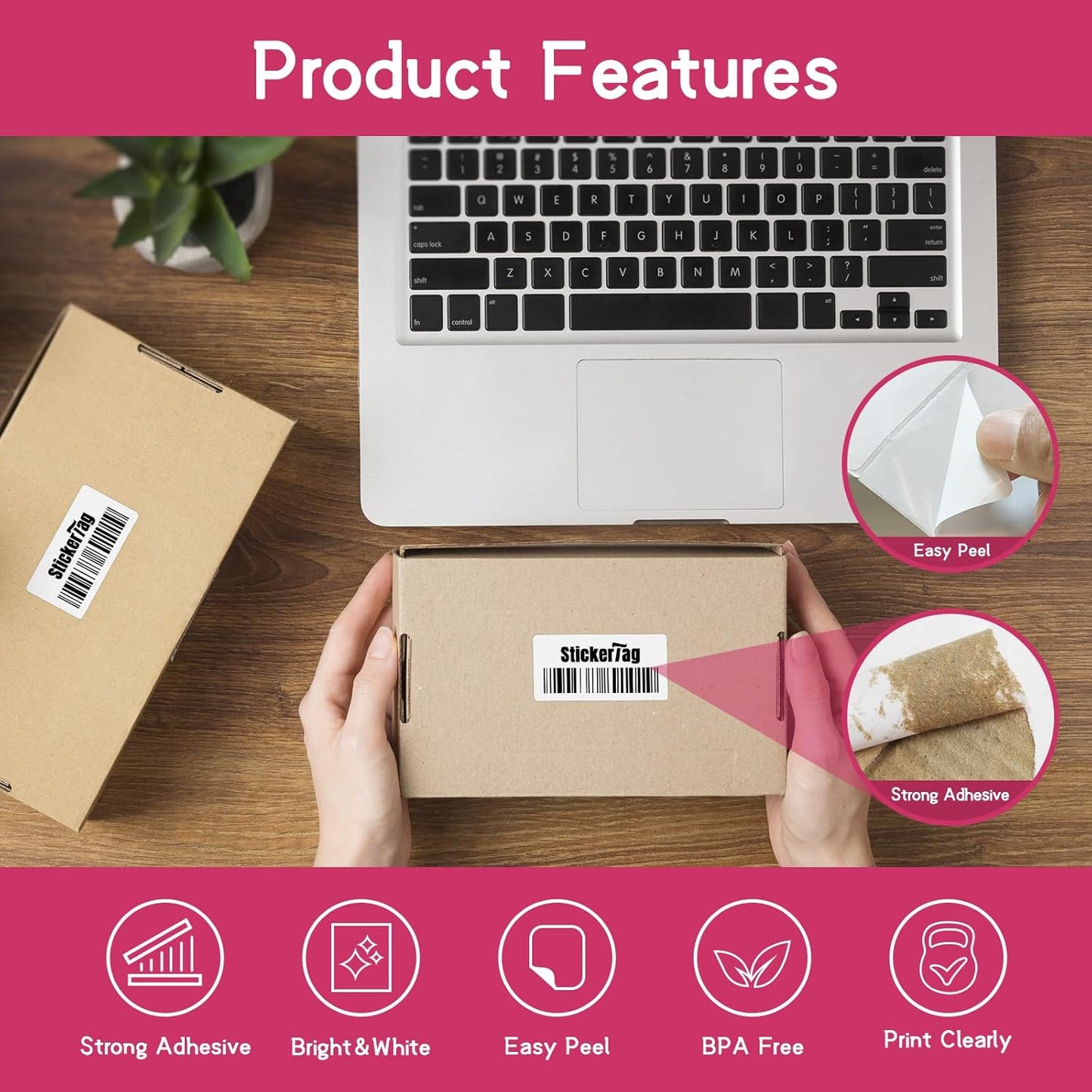 24 Rolls 2" x 1" Direct Thermal Labels, Shipping Labels Compatible with Zebra & Rollo Label Printers for Mailing Postage Address Barcode (1300 Labels/Roll)