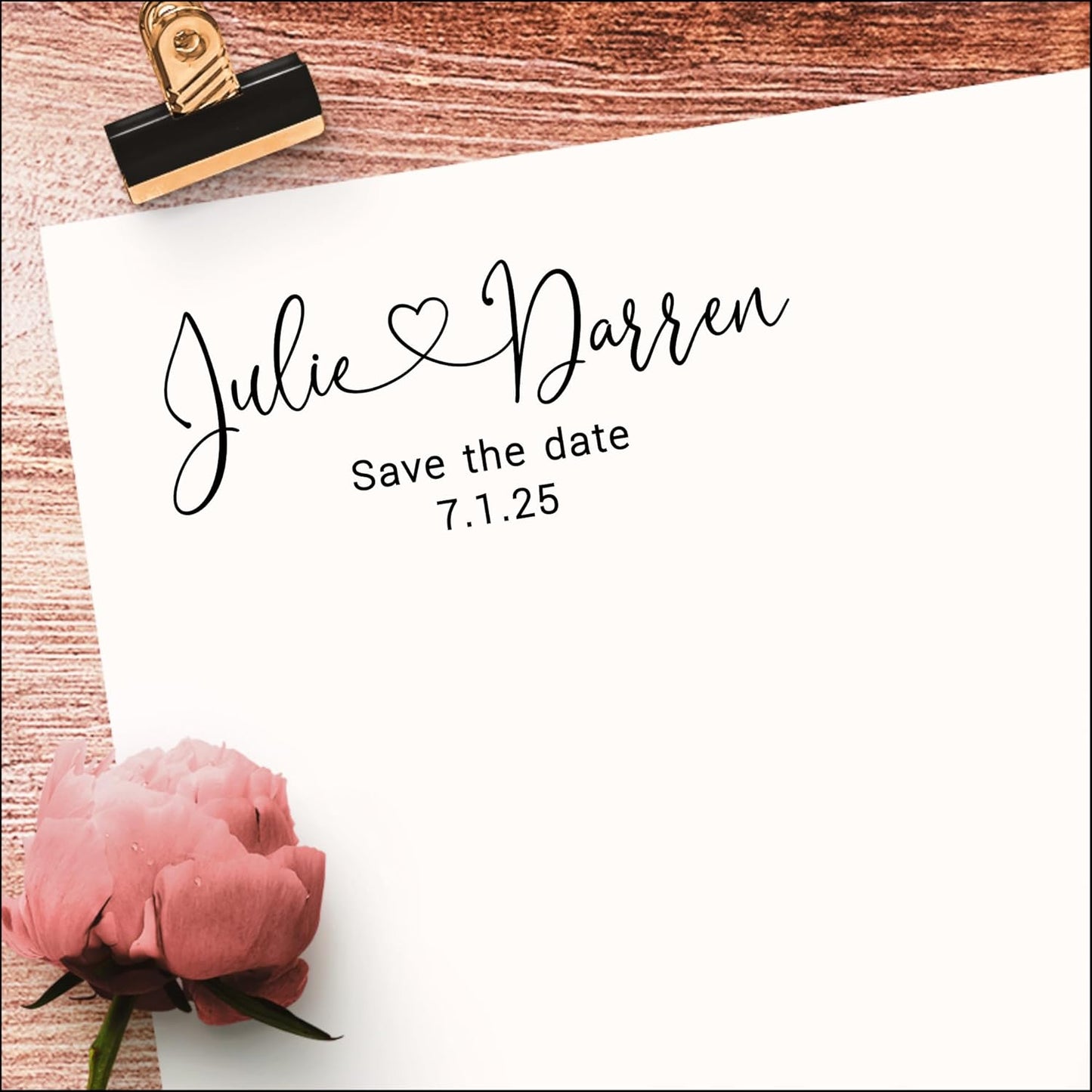 Address Stamp - Personalized Self Inking Return Address Stamper - Black Ink - Custom Wedding Stamp for Invitation Envelopes