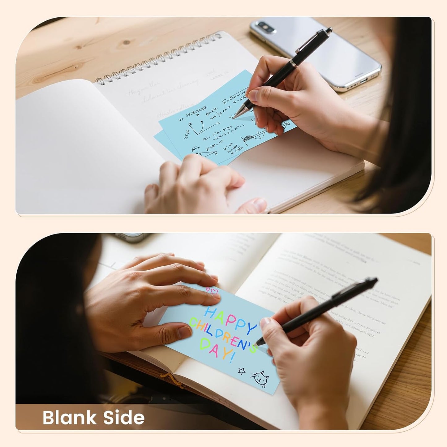 Index Cards 3x5 Inch, 300sheets, Flash Cards, Blank Blue Note Cards Paper For Studying, Schools Supplies, College, Office And Home Organization, Note Taking Supplies