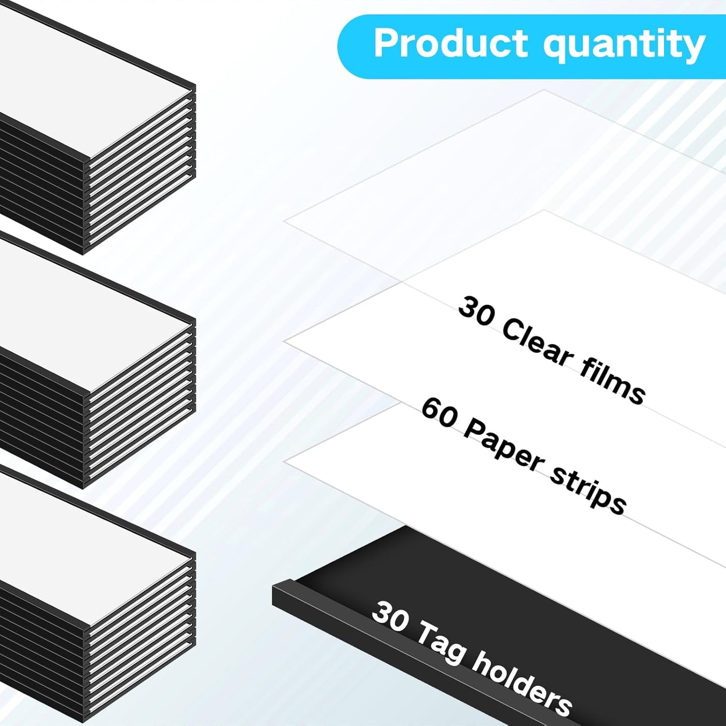 30 Pcs C Channel Magnetic Label Holder 4 x 2 in with White Card Inserts Clear Plastic Protectors Shelf Labels with Magnets Magnetic Name Tags Magnetic Tool Box Labels for Metal Whiteboard Rack