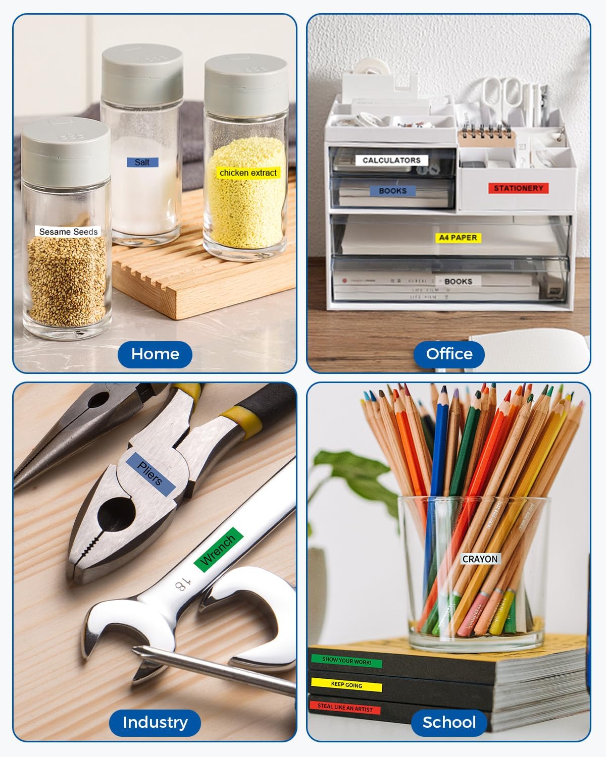 6-Pack TZe TZ Tape 24mm 0.94 Laminated Colored Compatible for Brother P Touch Label Maker Tape TZe-251 151 451 551 651 751 Refills for PT-D600 P700 P710BT PT-D610BT P910BT PT-P750W, 1 Inch x 8m