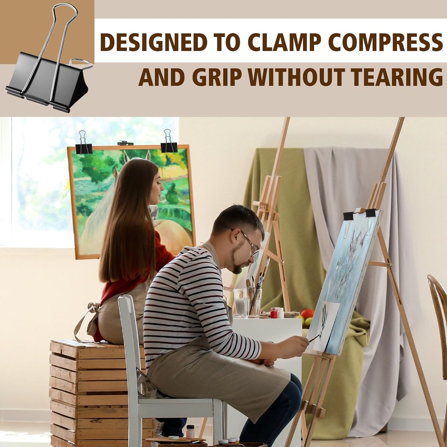 Jetec 72 Pcs 3 Inch Jumbo Binder Clips Extra Large Binder Clips Bulk Black Big Heavy Duty Metal Giant Large Paper Clamps for Office and Home Supplies Organization Kitchen Food Bags Drawing