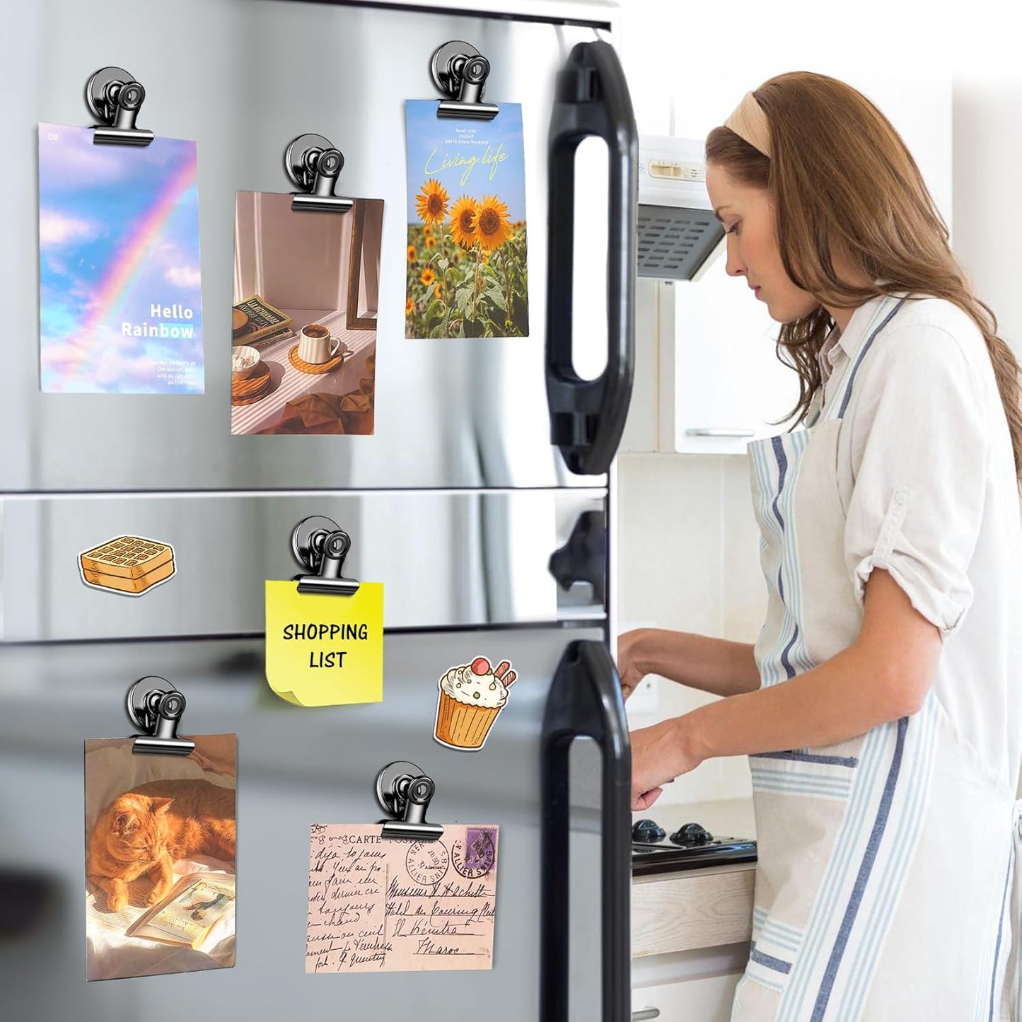 48 Pack Magnetic Clips, Refrigerator Magnets Fridge Magnets, Black Magnet Clips for Whiteboard, Clip Magnets for Photo Displays, Home, Office,Classroom