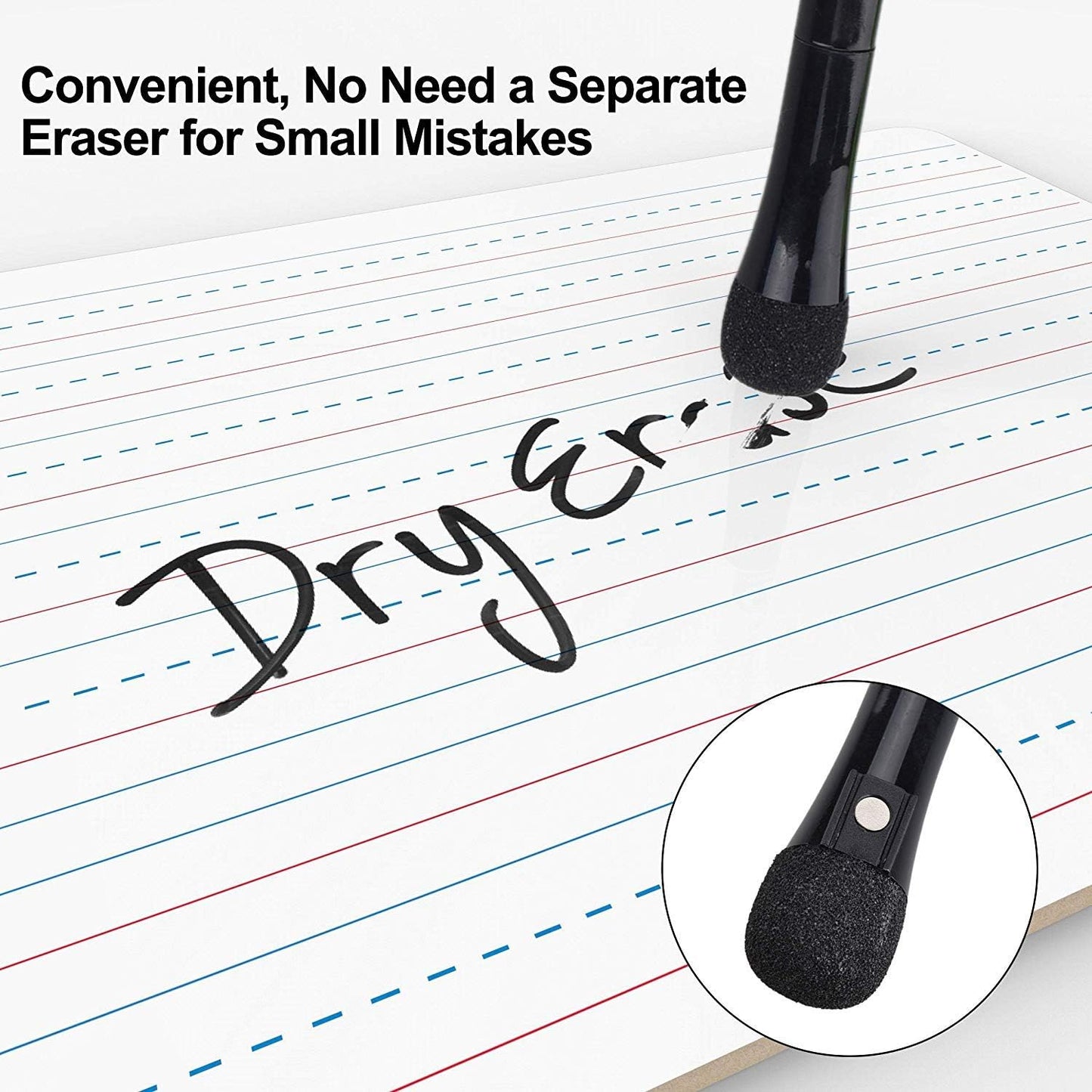 16 Pack Magnetic Dry Erase Markers - Fine Tip (8 Colors) Low Odor Whiteboard Markers for Kids & School, for Whiteboard, Calendar, Refrigerator