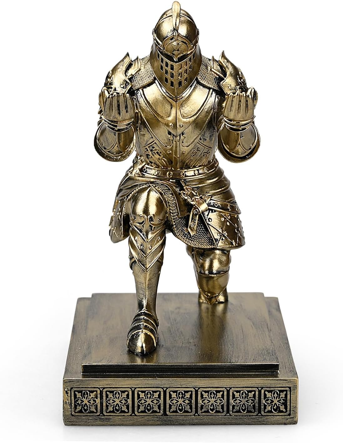 King's Guard Knight Pen Holder Pen Stand Desk Organizers and Accessories Resin Pencil Holder as Gift for Office and Home (Bronze)
