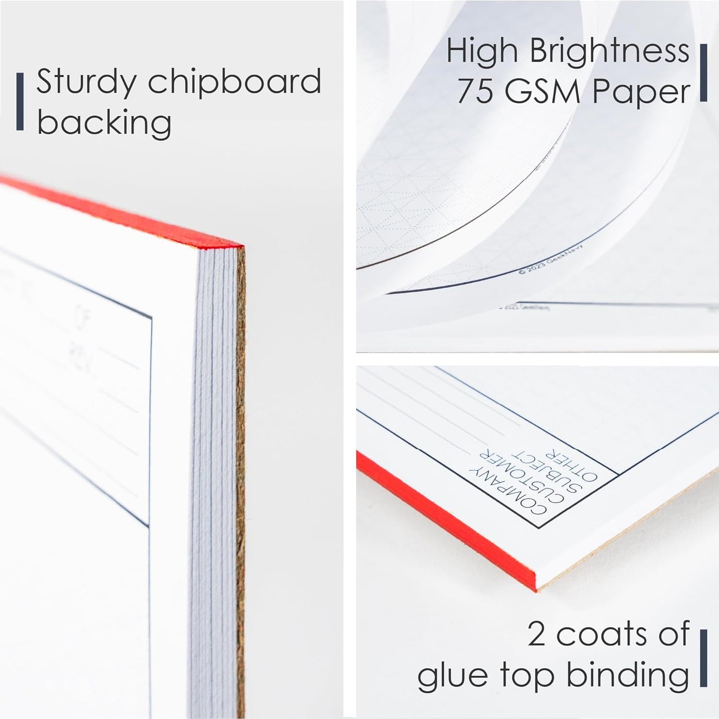 8.5" x 11" Isometric Graph Paper 50 Sheets Portrait - 0.25" Grid, Non-photo Blue, High Brightness, Drafting, Engineering, Art, 3D Design (3-Pack)