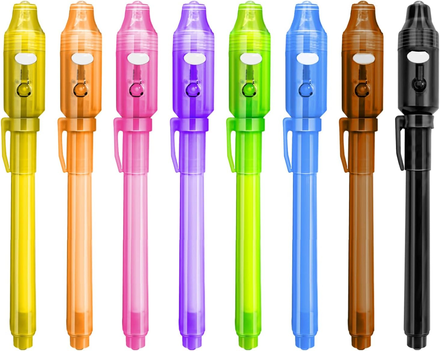 8PCS/36PCS Spy Pens Invisible Ink Pen with UV Light Magic Marker for Secret Message,Party Favors for 3+ Years Old Boys Girls,Birthday Christmas Halloween Party Goodies Gift Toy