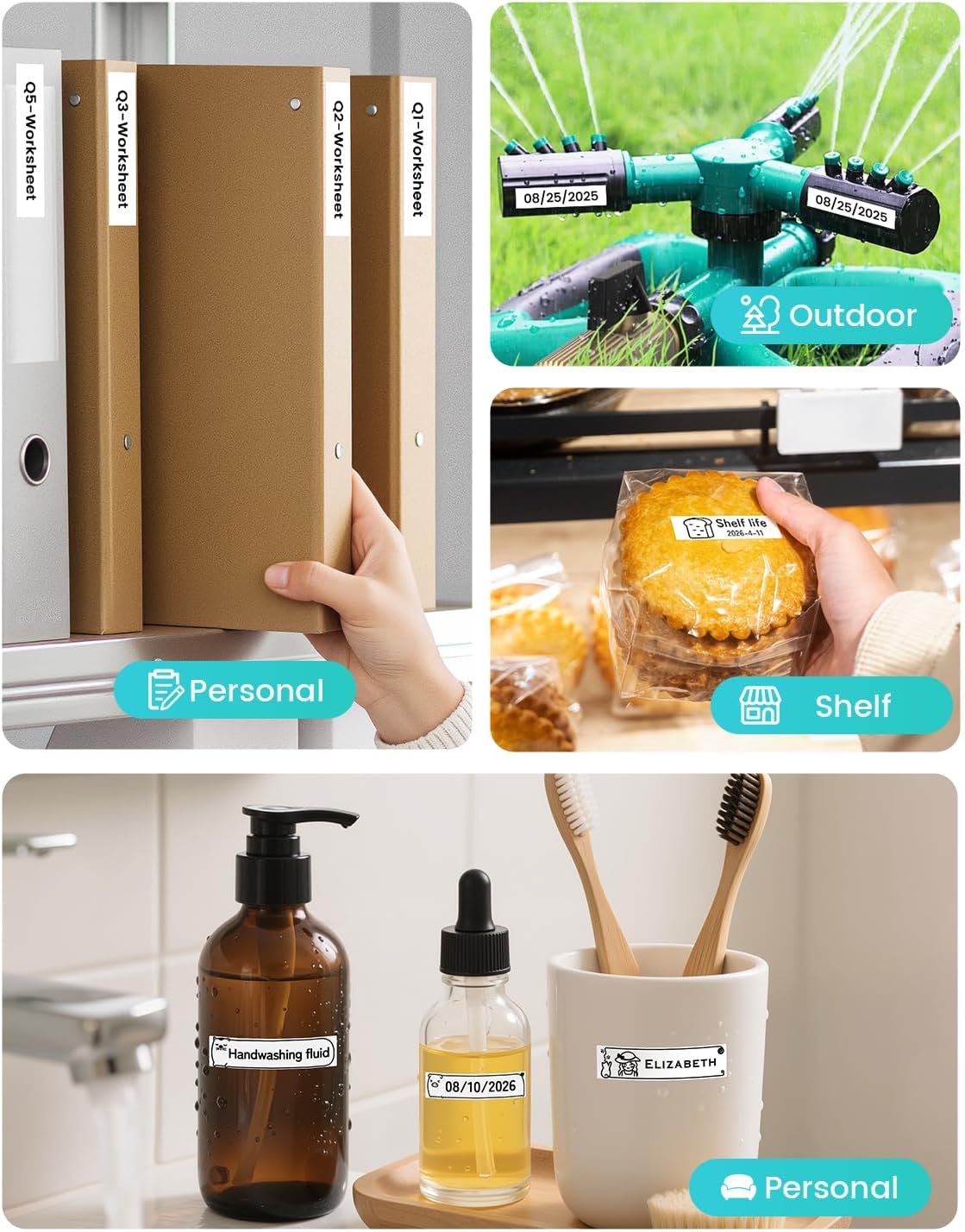 Airmall 12mm .47 Laminated White Tz Tape Compatible with Brother Label Maker Tape Refill TZe-231 TZe231 Replace for Brother P Touch D210 D200 D400 1280 1290 1880, Black on White 1/2 Inch, 5-Pack