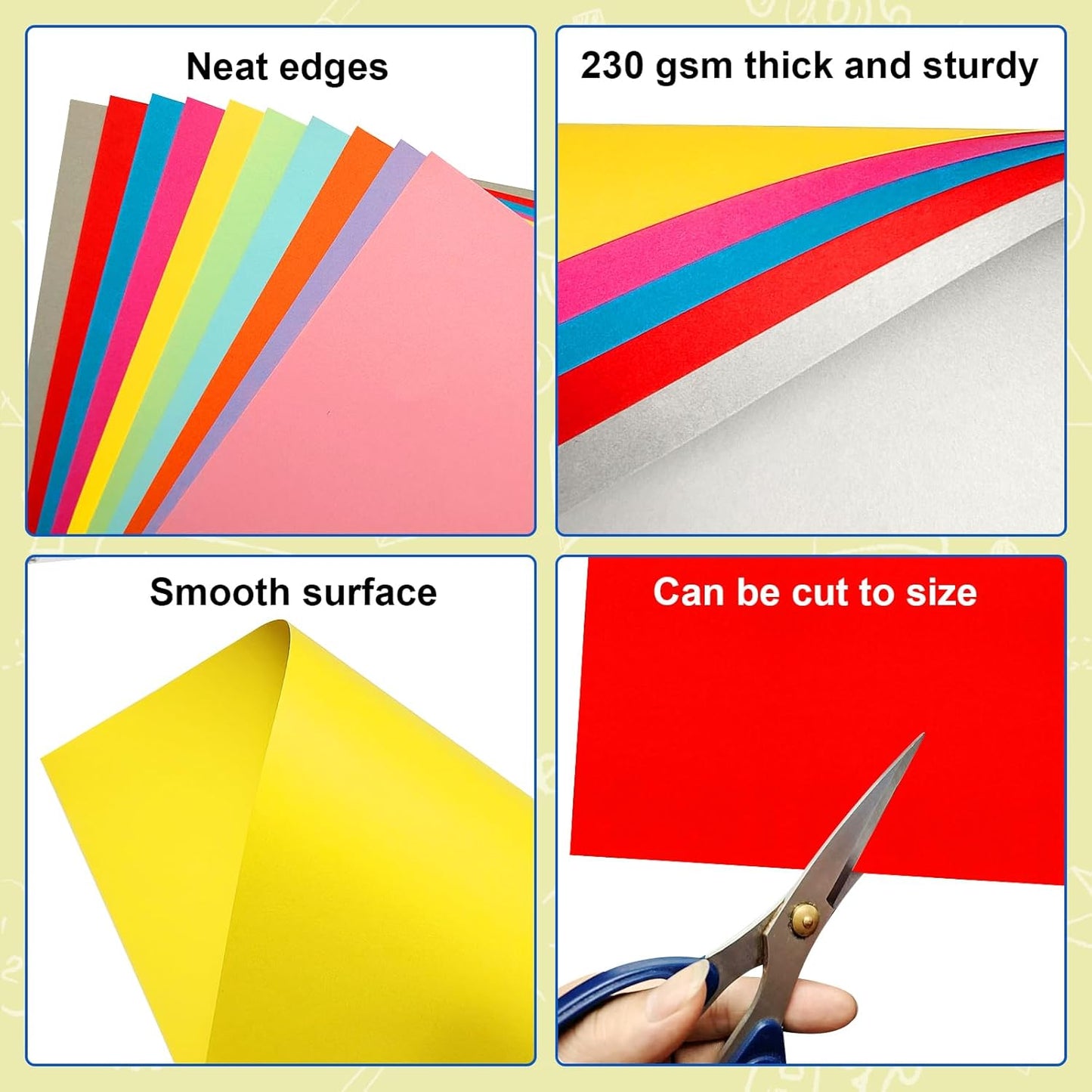 50 Pcs 11" x 14" Colored Poster Board Paper ROOKEA Colorful Poster Board Bulk 230 Gsm Thick Vision Boards Blank Smart PosterBoard for School Arts Craft Projects Drawing Scrapbooking Graphic