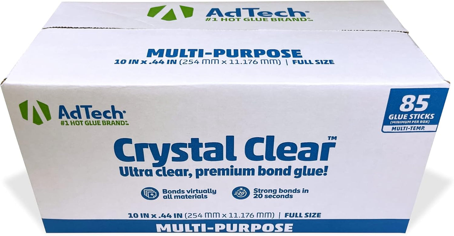AdTech Hot Glue Sticks 10" Full Size, Clear, 85 Sticks