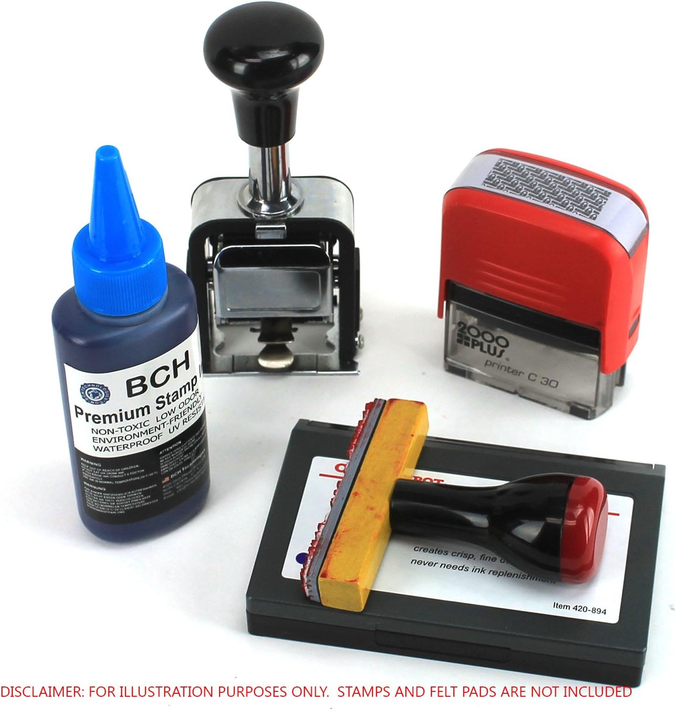 3X Blue Stamp Ink Refill by BCH - Premium Grade