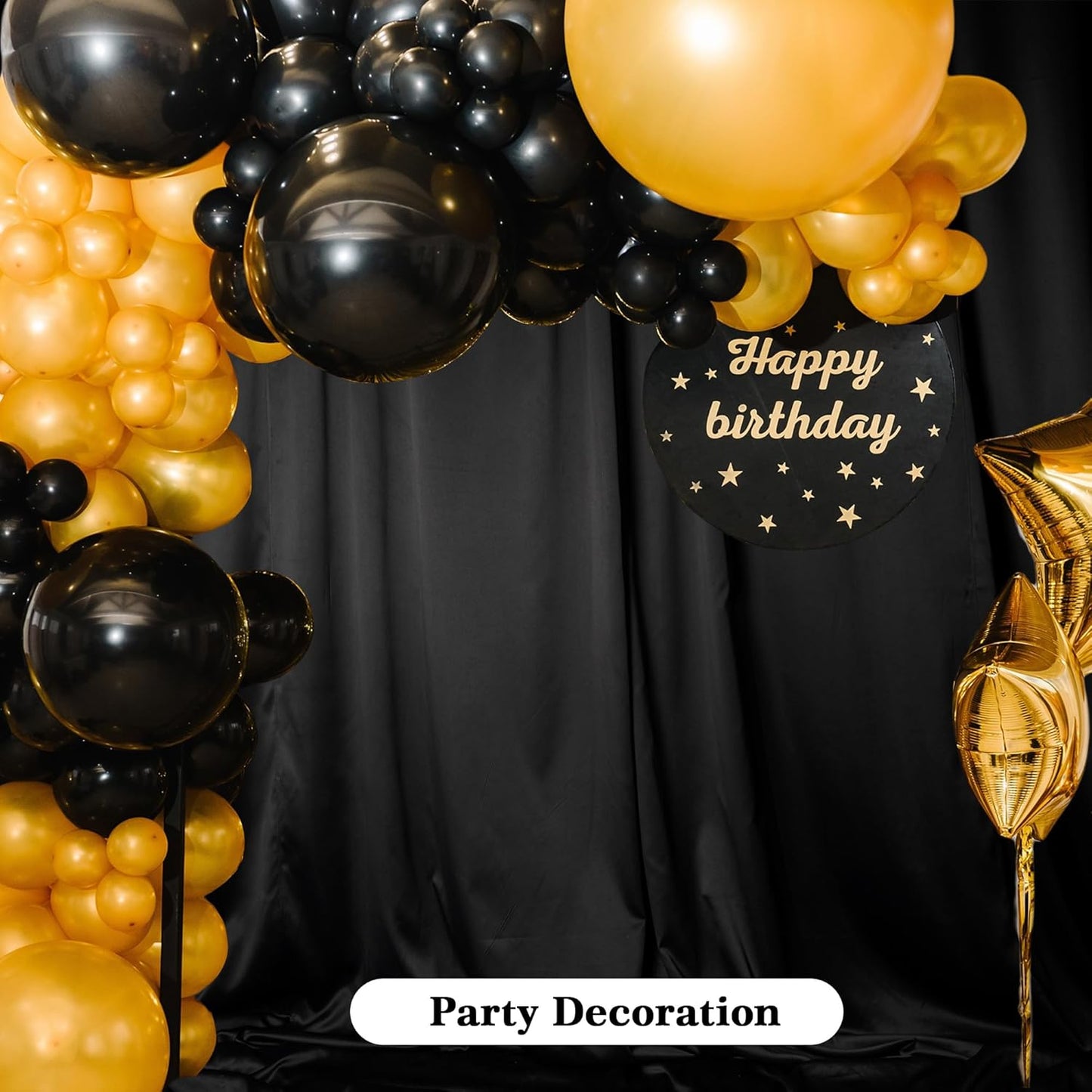 Black Backdrop 6x9ft – Professional Photography Backdrop for Photoshoots, Studio & Portraits, Wrinkle-Free, Opaque, Machine Washable Polyester, Non-Fading, Reusable for Photo Background