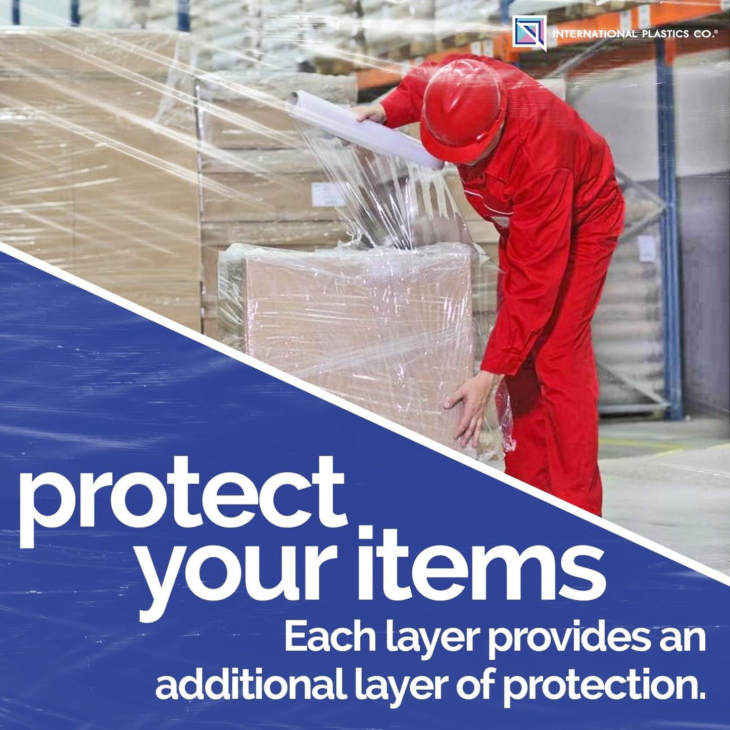 International Plastics Co. Black 18" Stretch Film/Wrap 1500 feet 7 Layers 80 Gauge Industrial Strength 800% Stretch 20 Microns Durable Adhering Packing Moving Heavy Duty Shrink Film (4 Pack, Black)