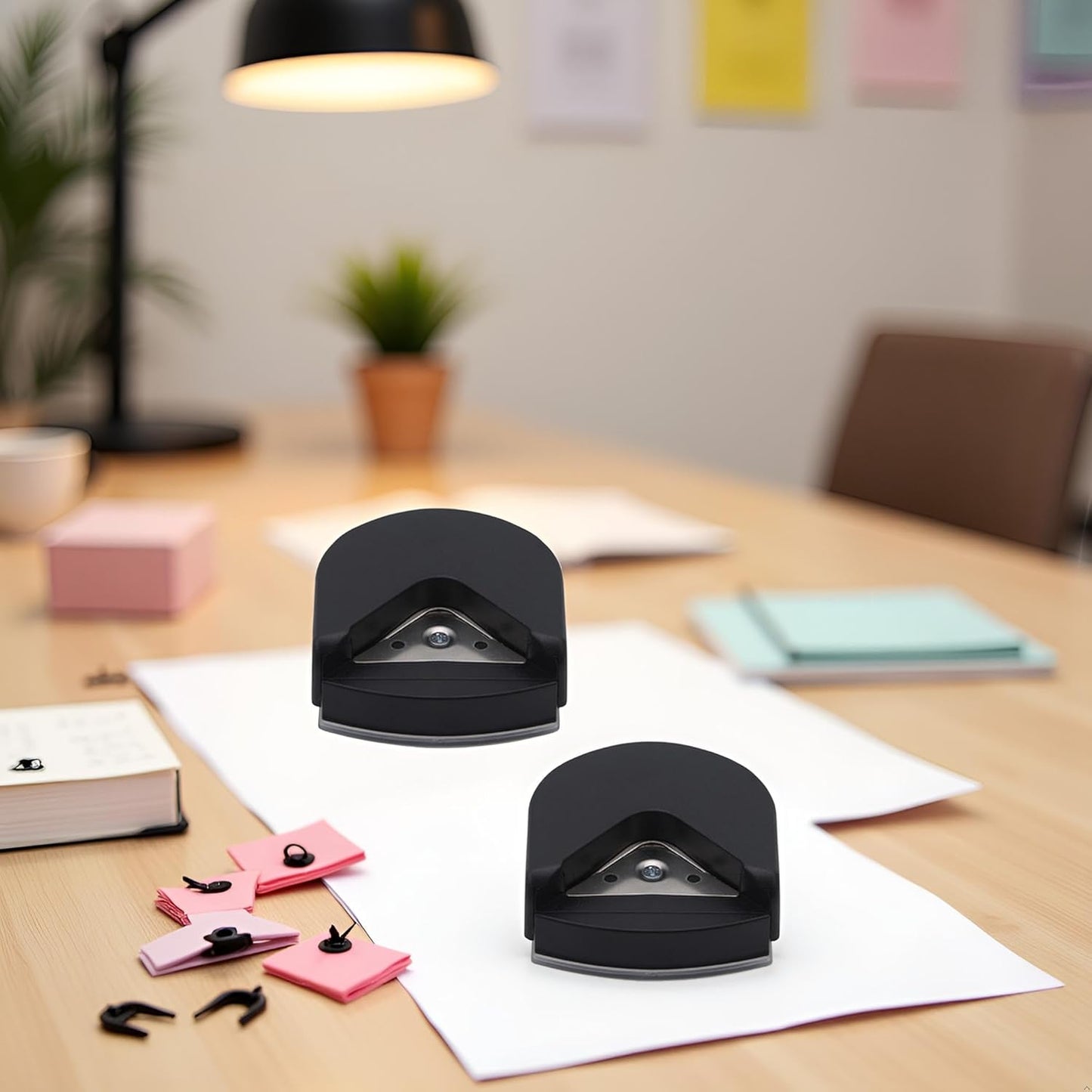 2Pcs Black 4mm Radius Corner Rounder Punch Paper Corner Rounder Hole Cutter for Photo, Corner Cutter Tool, Paper Crafts