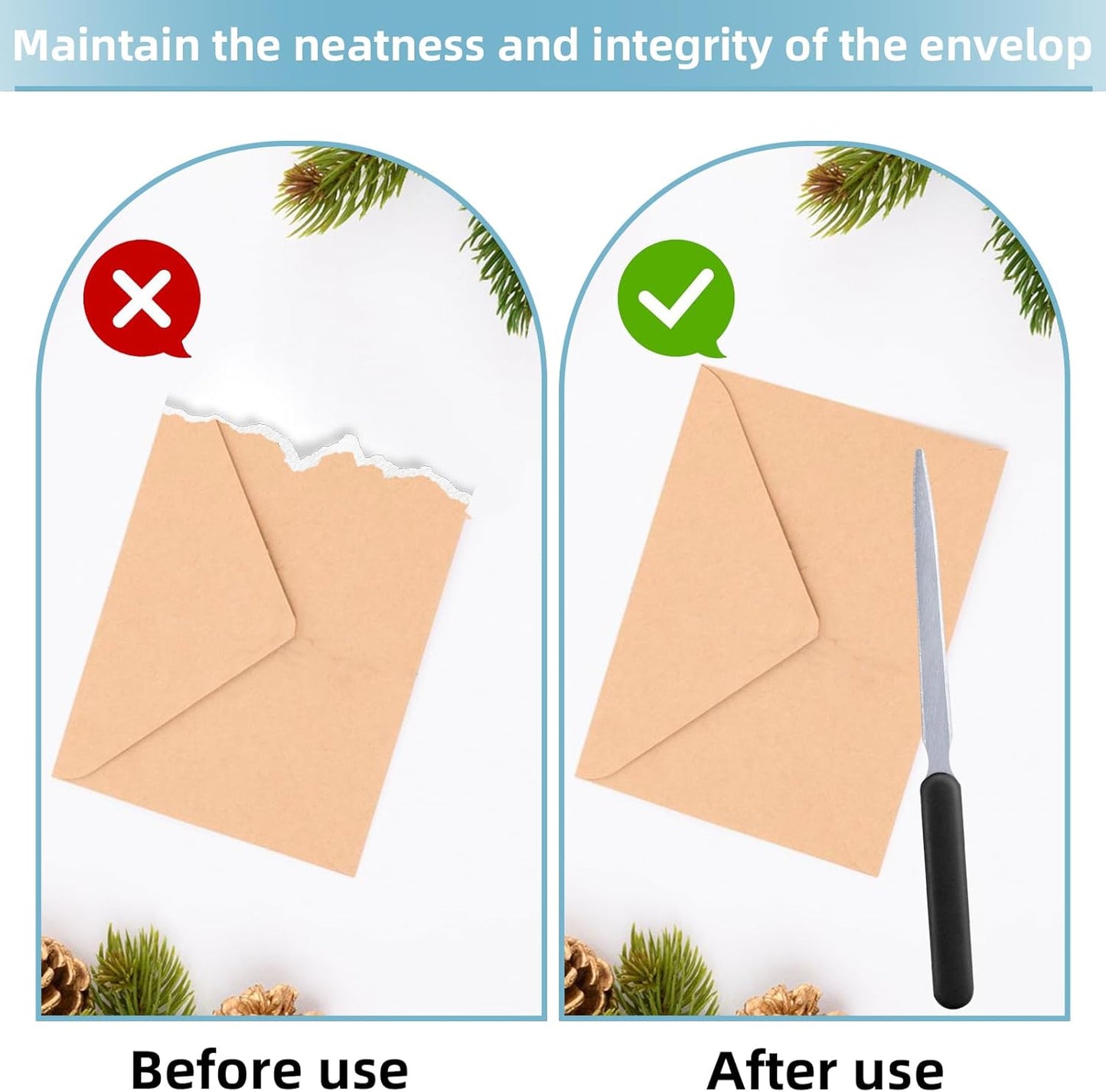 4 Pack Multicolor Letter Openers,Stainless Steel Envelope Opener Slitter,Mail Opener Knife,Letter Opener Envelope Slitter,Paper Knife,Sharp Letter Opener,Perfect for Office,Home and School Use