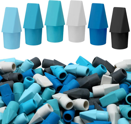 240 Pcs Pencil Top Erasers Cap Bulk Cute Pencil Toppers Erasers School Office Supplies for Students Teachers Art School Office Classroom Supplies(Blue)