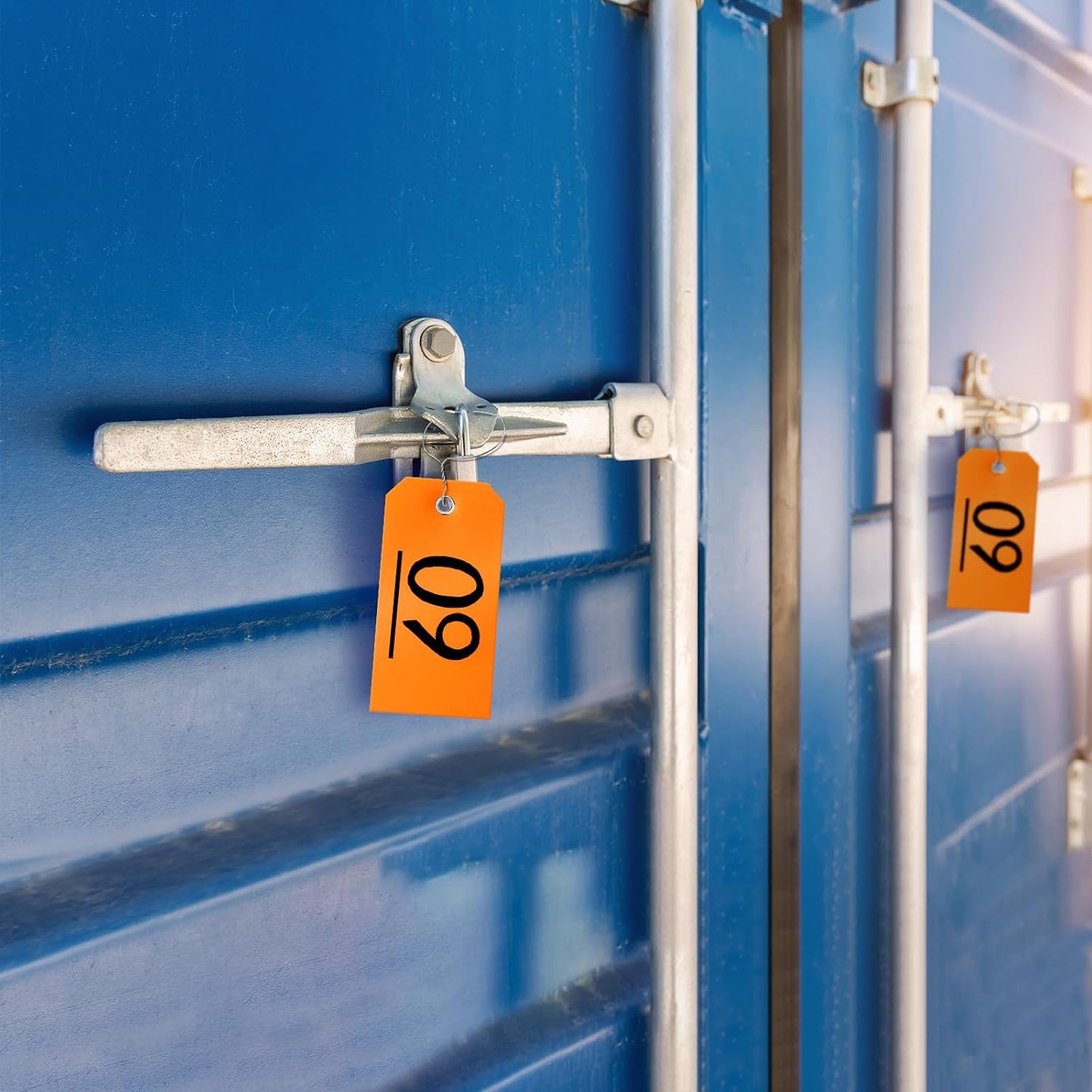 1000 Pieces 4 3/4" x 2 3/8" Plastic Shipping Tags Labeling Tags Waterproof Hang Tags with Reinforcement Hole Writable Luggage tag Loops for Equipment Car Parts… (Orange)