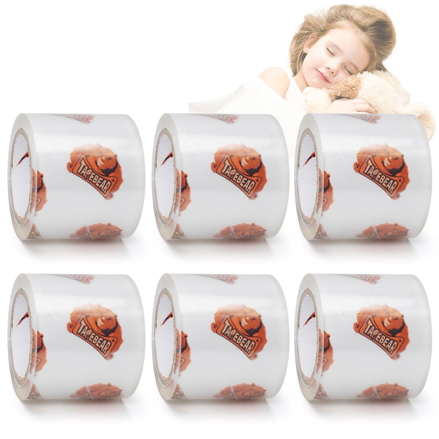 1.5" Core Packing Tape Refills No Noise 2.6mil Thick, 1.88" x 22yd Super Clear Packaging Tape for Book Binding, Carton Sealing, Moving, Shipping, 6Rolls