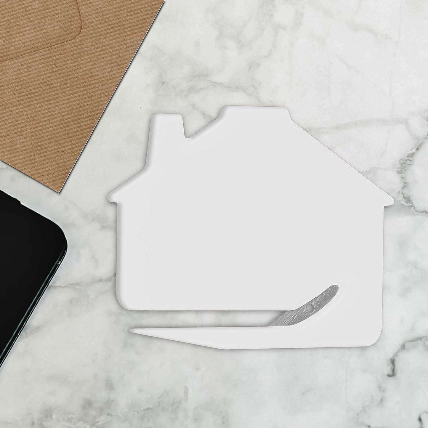 House Letter Openers Set of 10, Bulk Pack - Perfect for Home or Office - White