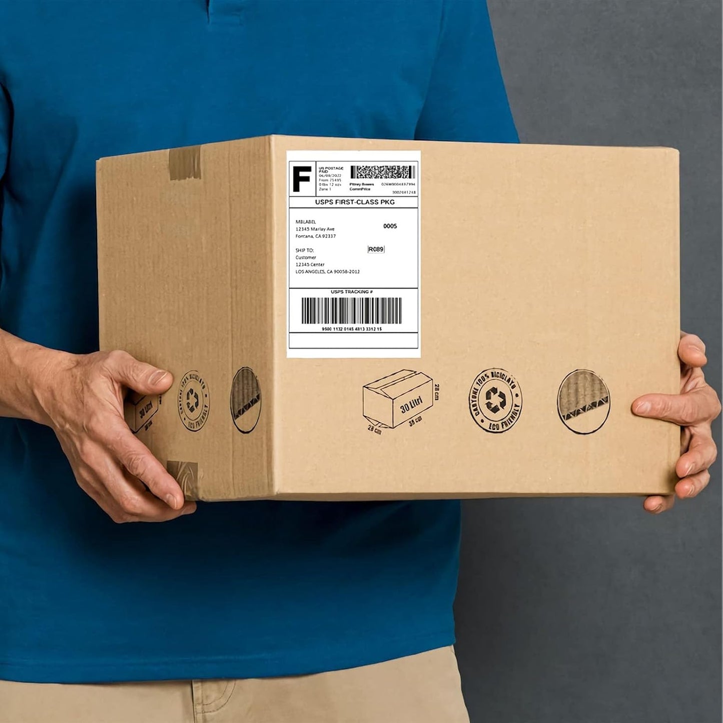 8.5" x 5.5" Address Labels, Half Sheet Shipping Labels, 2000 Sheets Self Adhesive Mailing Labels for Laser & Inkjet Printers (4000 Labels)