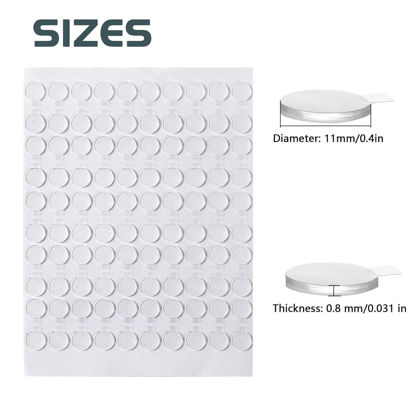 Adhesive Stick dots Two-Sided Sided Mounting Putty Stick Tack for Wall Hanging Crafts Balloons Festival Party Decorations,Clean Removable(0.4"*0.4"-500)