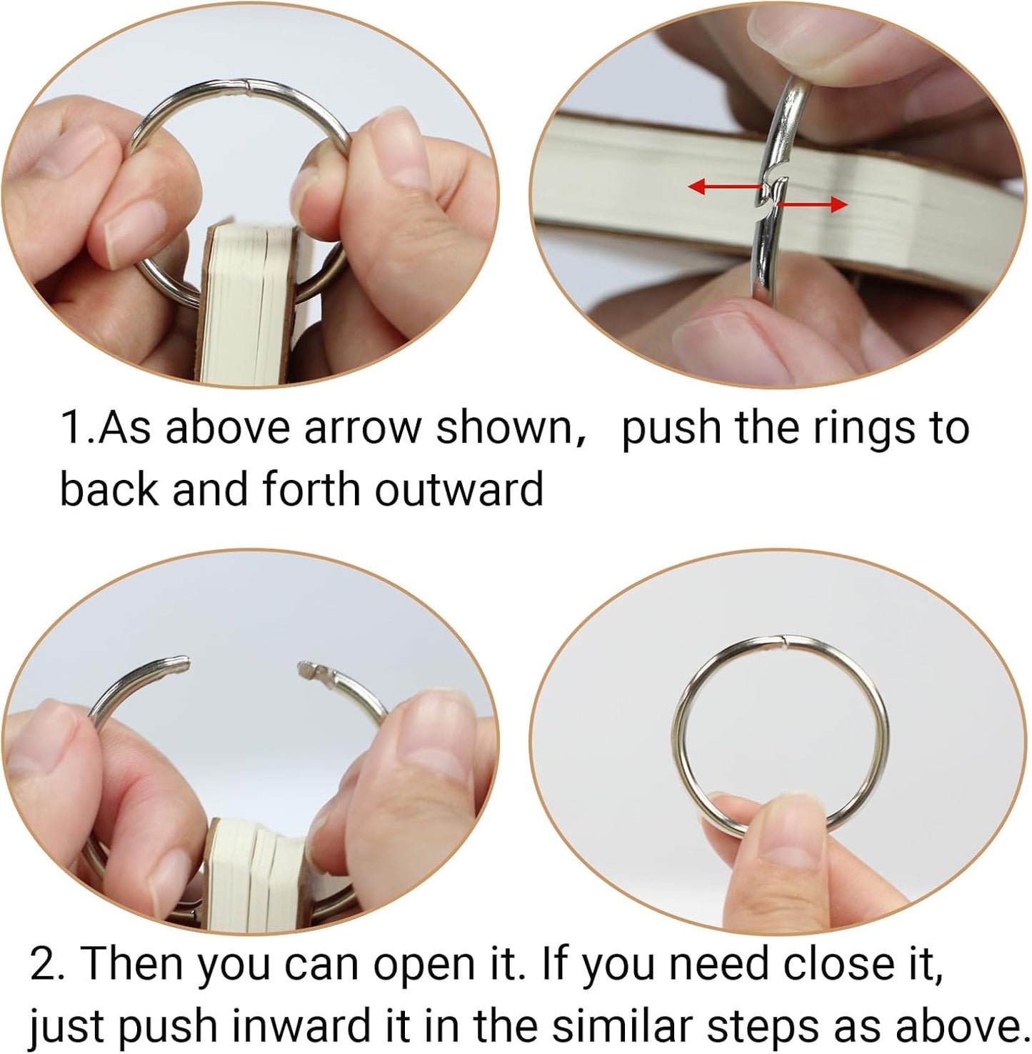 6 Pack 360 Pcs 3x5 Inch Lined Flash Cards with Binder Rings (60 Sheets Each Pack), Ruled Index Cards Study Cards 3x5 Lined Note Cards for Studying, School, Memory