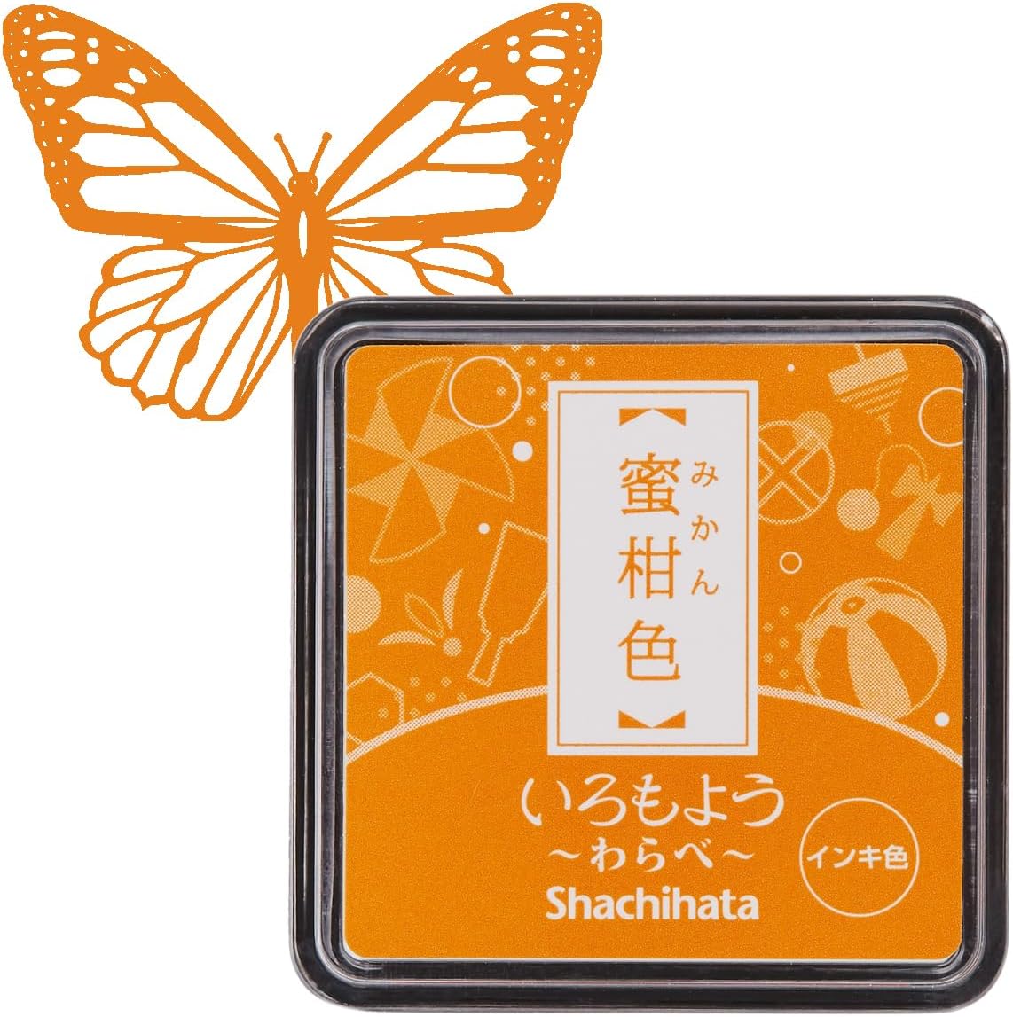 IROMOYO WARABE Stamp PAD, Small Traditional Japanese Ink Colour, Oil-Based Ink pad - Warm Yellow