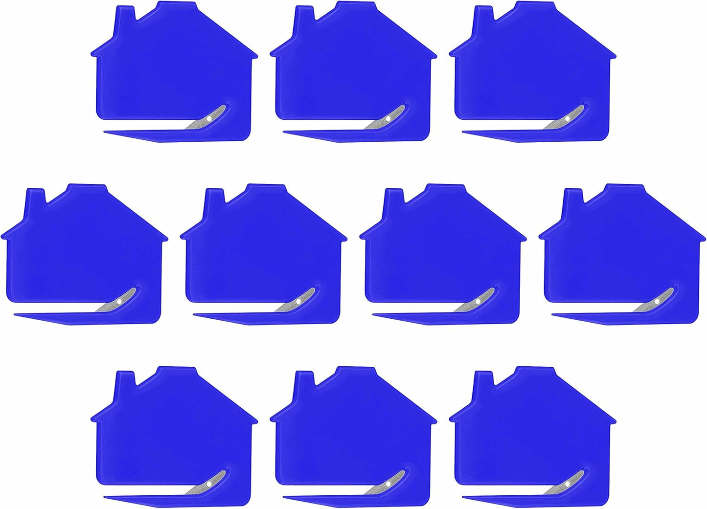 House Letter Openers Set of 10, Bulk Pack - Perfect for Home or Office - Blue