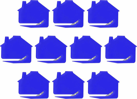 House Letter Openers Set of 10, Bulk Pack - Perfect for Home or Office - Blue