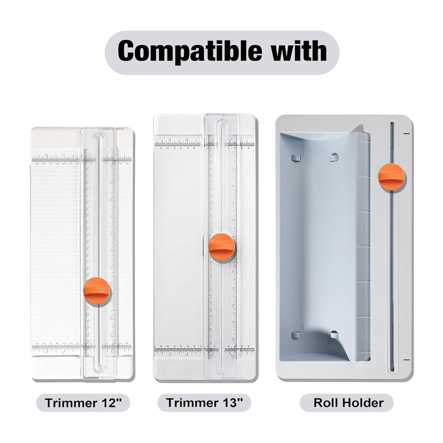 Likart 6-Pack Paper Cutter Replacement Blades kit,Portable Trimmer Cutting Blades Compatible for Portable Trimmer/Basic Trimmer/Roll Holder,4 Cutting Blades & 2 Scoring Blades with a Holder,Blue