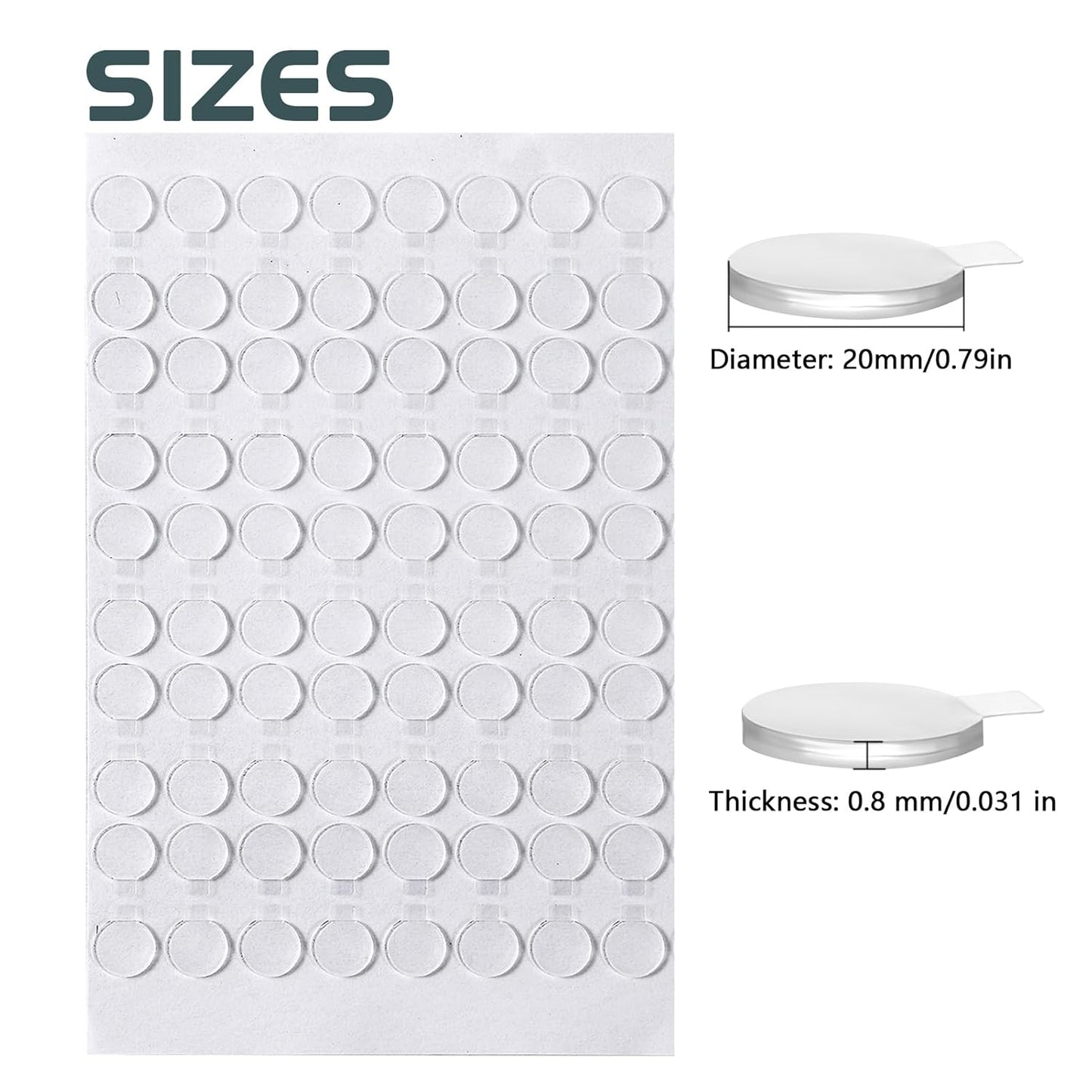 Adhesive Stick dots Two-Sided Sided Mounting Putty Stick Tack for Wall Hanging Crafts Balloons Festival Party Decorations,Clean Removable(0.79"*0.79"-180)