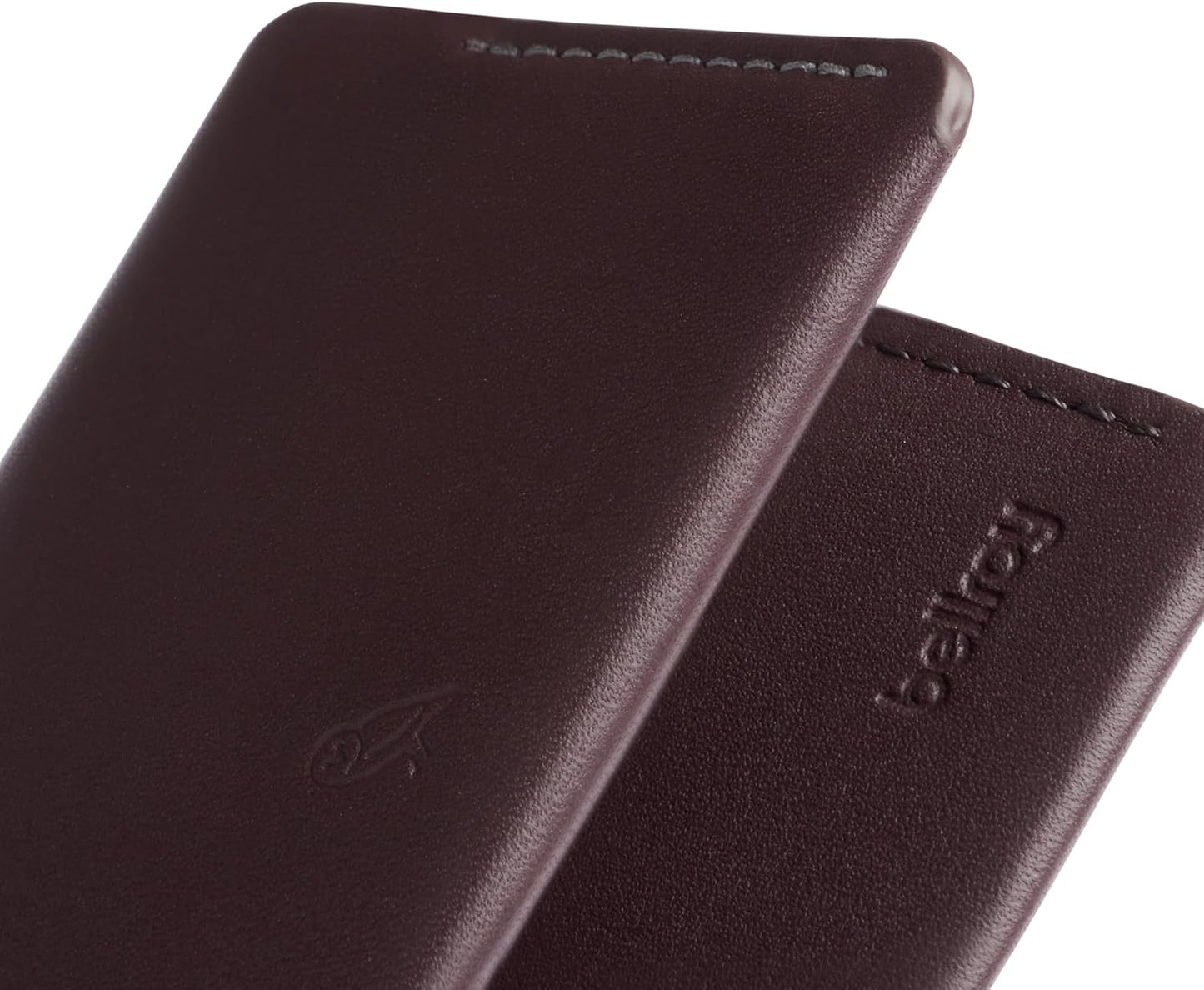 Bellroy Under Cover (slimline leather card wallet/holder with card storage, quick access slot, plus space for folded bills) - DeepPlum