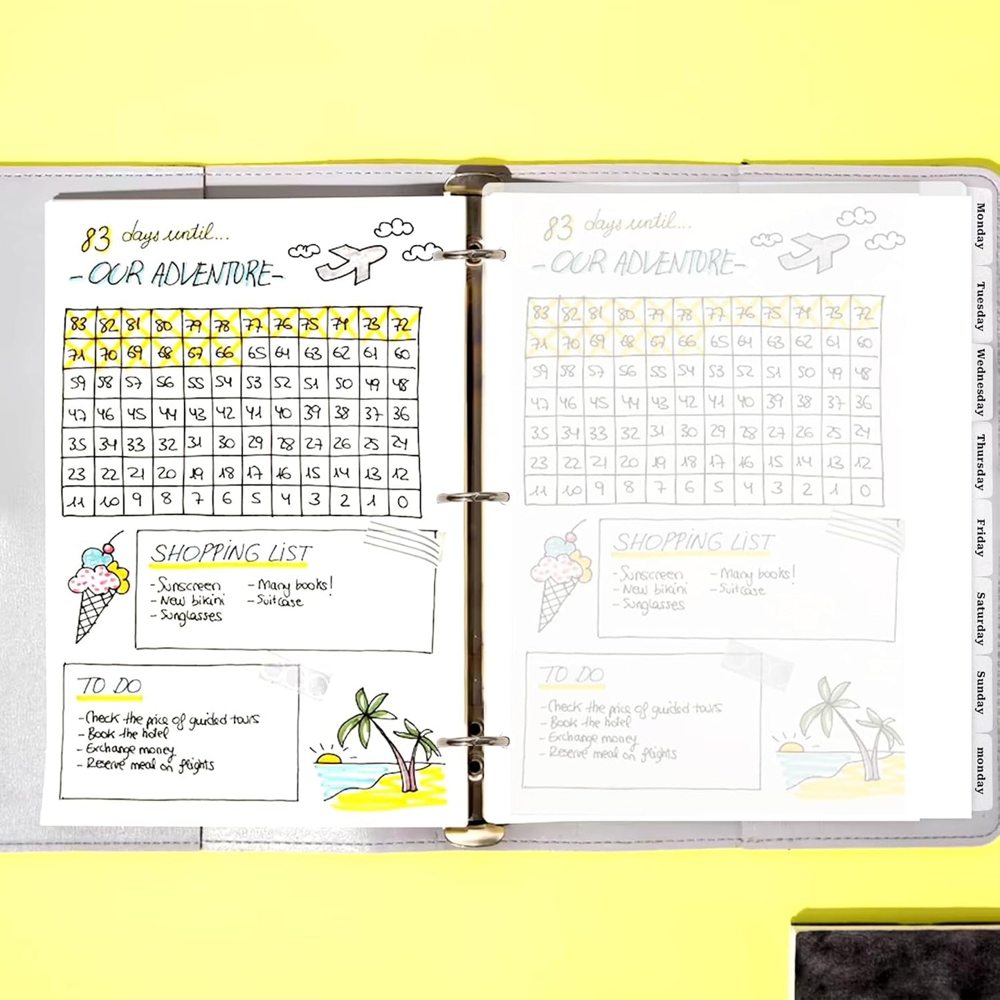 3 Ring Frosted Transparent Binder Dividers, 8 Tab Clear Dividers, A4 Size, Sturdy Plastic, Aesthetic, 3 Hole Punch