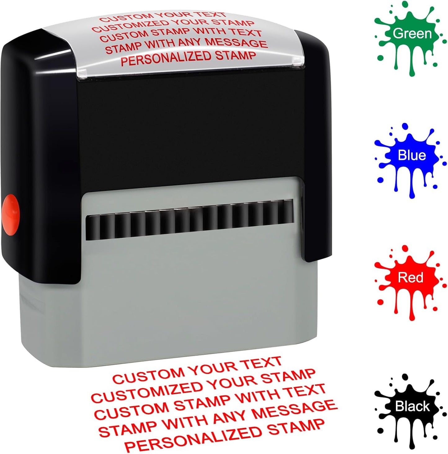 70x25mm Personalized Stamp Custom Self-Inking Business Address Rubber Stamps Customized with Name Date Signature Return Address Up to 5 Lines
