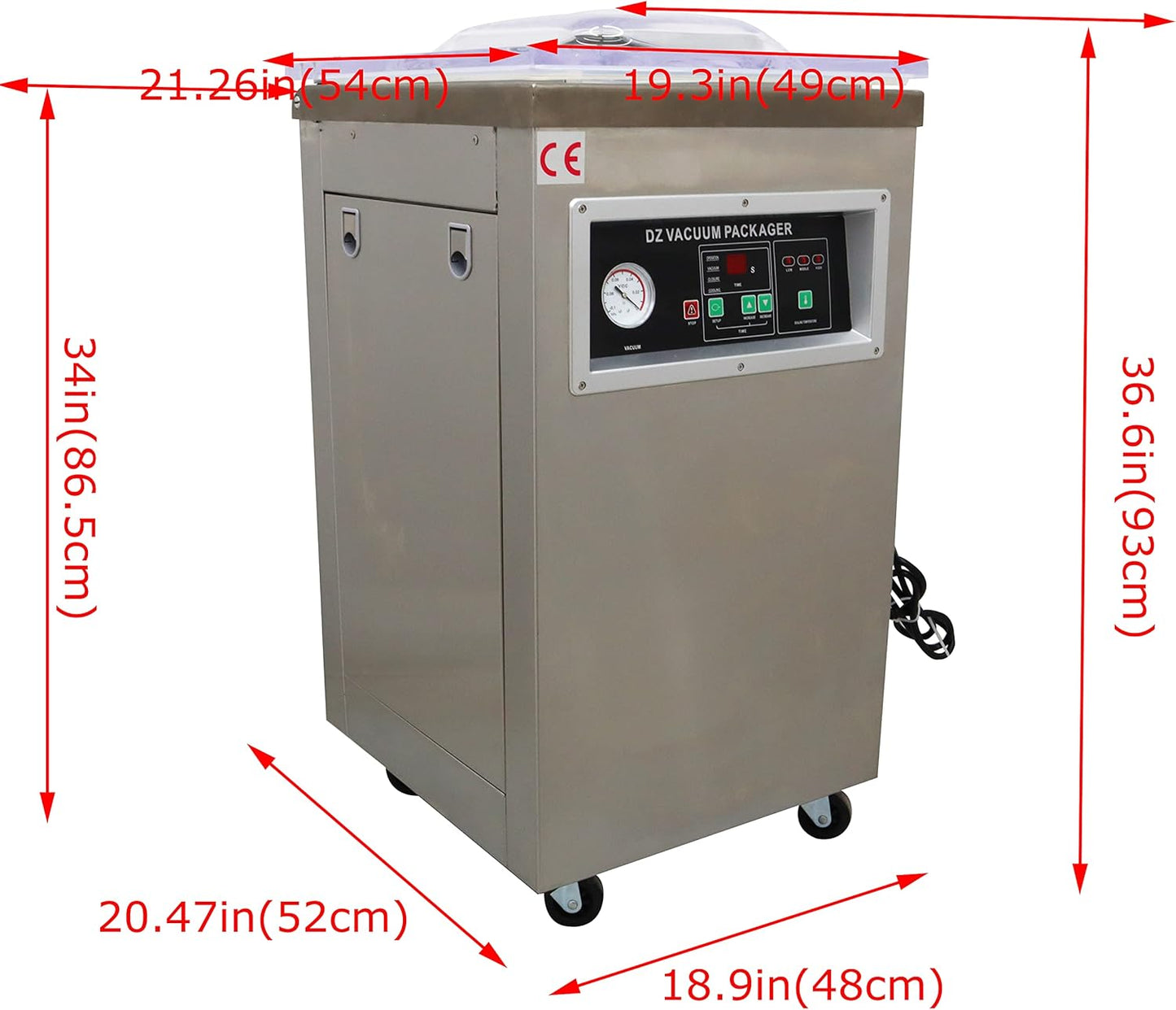 INTSUPERMAI DZ-400 Single Chamber Vacuum Packaging Machine Microcomputer Operation Panel Vacuum Sealing Machine Packaging Sealer 110V