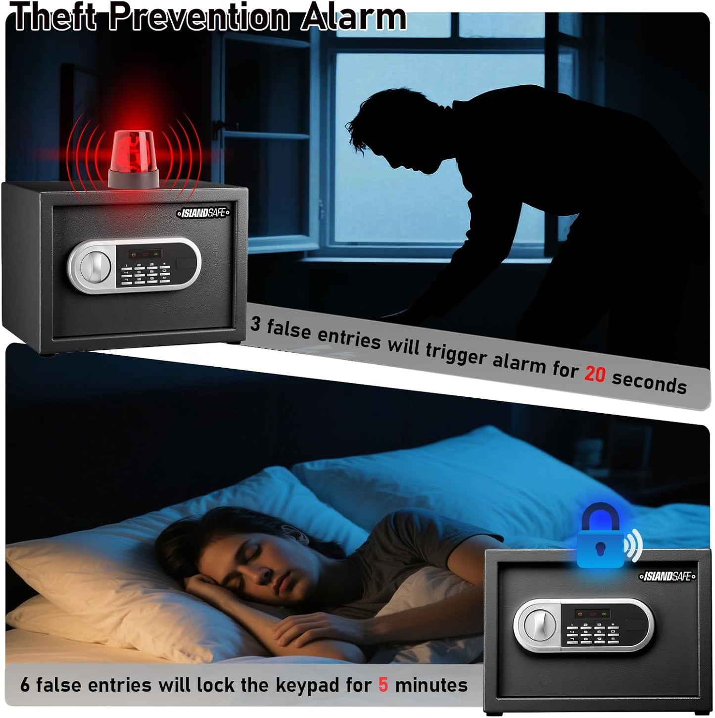 Home Safe Box, Digital Small Personal Safes, caja fuerte, Security Money Closet Electronic Lock Box with Keypad for Pistol Cash Jewelry, Document, Hotel, Dorm, Office (0.8cuft Black)