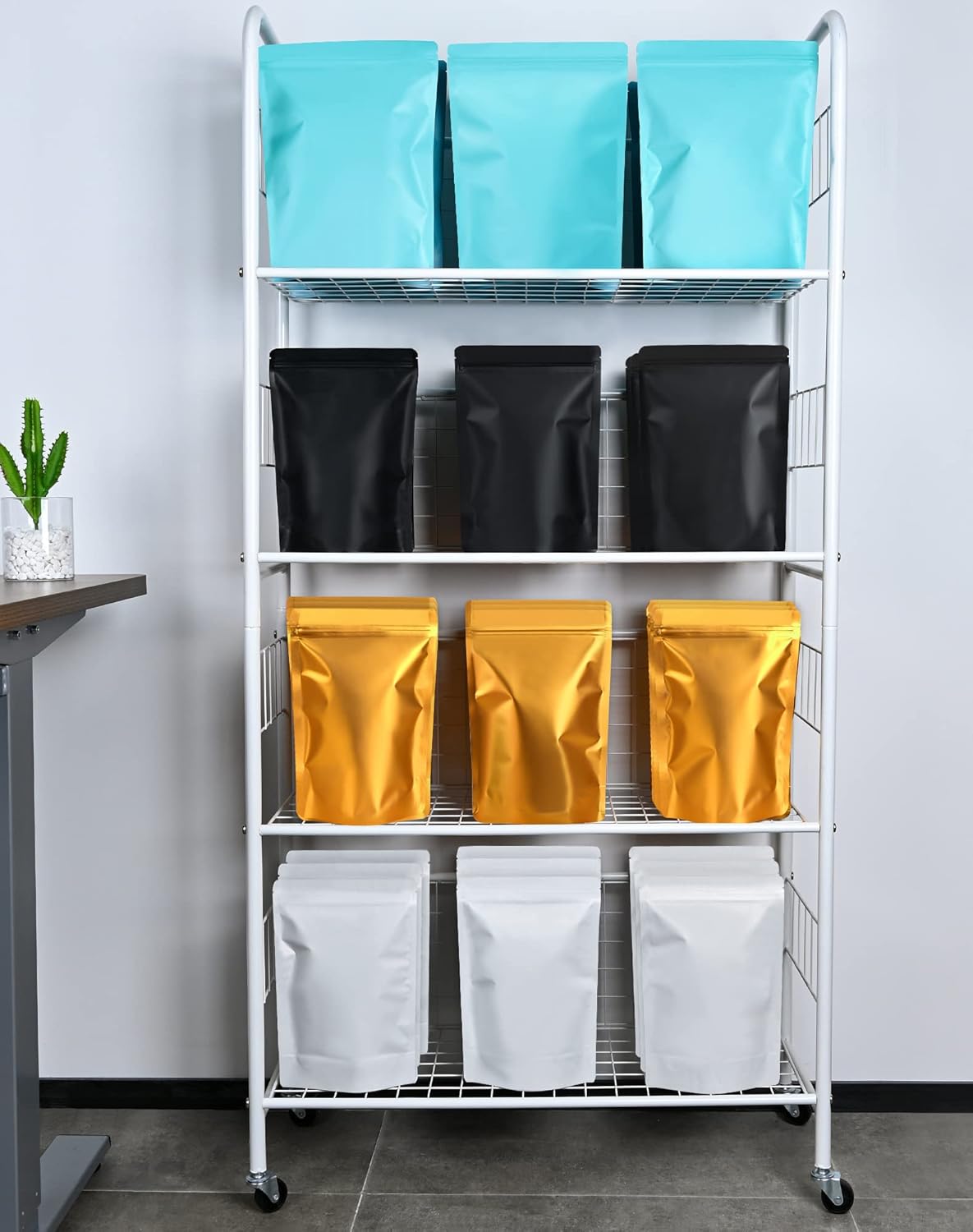 100 Pack Resealable Stand Up Bags,7.9" x 11.8" Smell Proof Pouch Sealable Foil Pouch Bags for Packaging (Red)