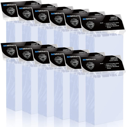 1200 Count Card Sleeves, Clear Baseball Card Sleeves, Soft Trading Card Sleeve Fit for MTG, TCG, Baseball Cards, Football Cards, Game Cards