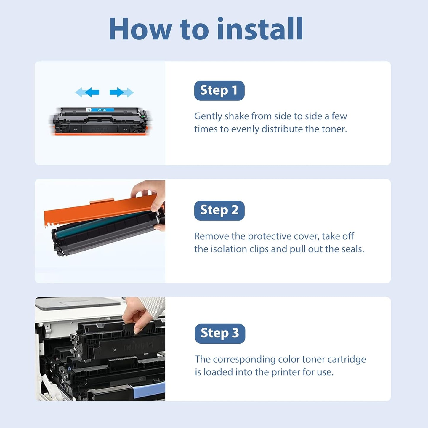 218X Toner Cartridges 4 Pack High Yield 3201dw MFP 3301fdw Toner Compatible for HP 218X 218A Set for HP Color Laserjet Pro 3201dw MFP 3301fdw 3301sdw 3301cdw Printer(Black/Cyan/Yellow/Magenta)
