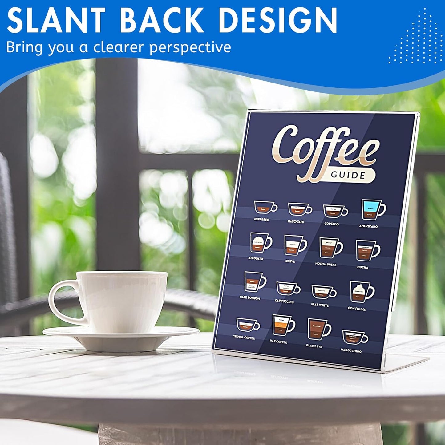 Aheroi 12Pcs Acrylic Sign Holder, 4x6 Clear Sign holders Paper Stand, L-shape Table Sign Holders Plastic Sign Holder Standing, Paper Display Stand for Menu Document Holder Office Desktop