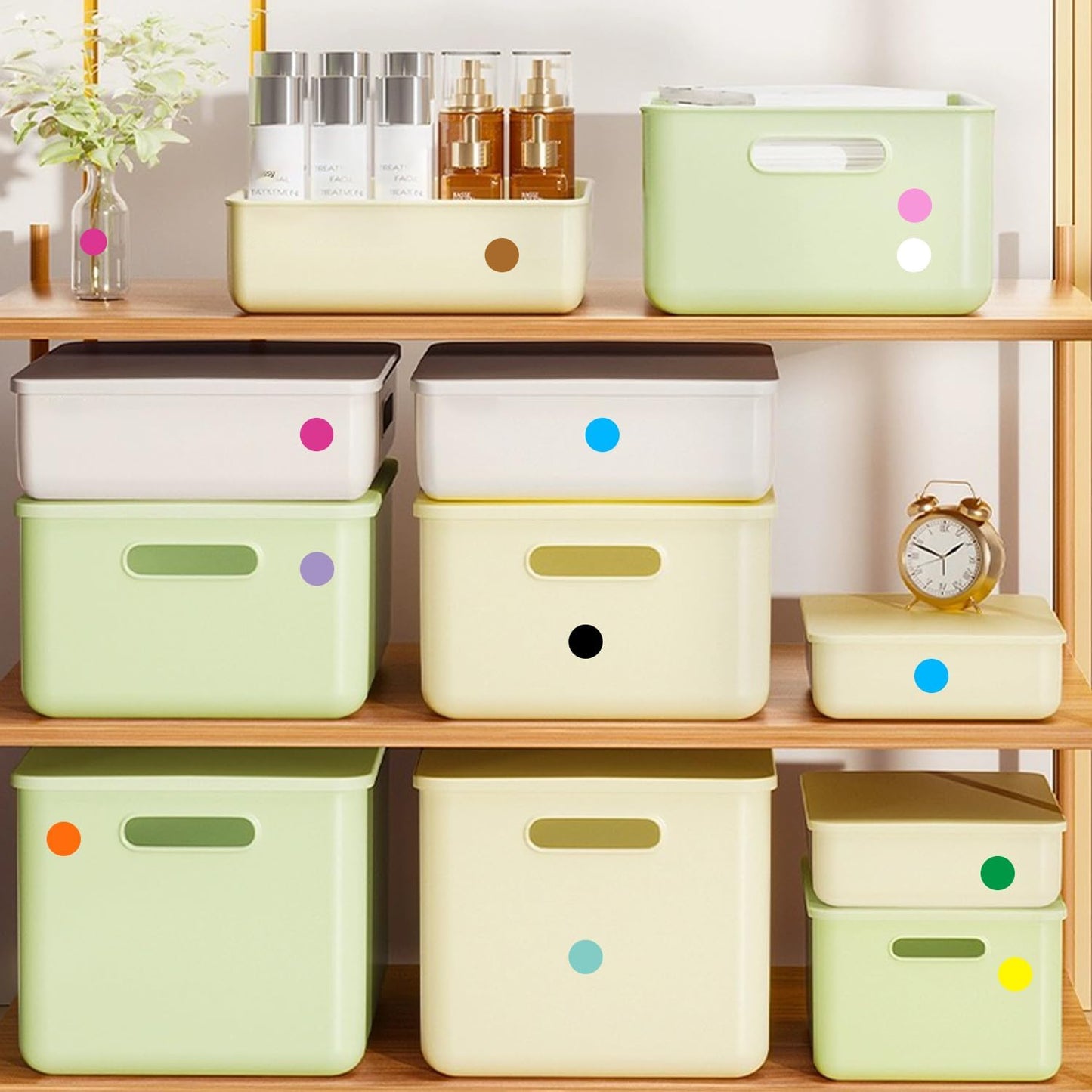 0.75 Inch Removable Color Code Dot Sticker Round Labels,Garage Sale Stickers Price Tags Label Blank Yard Sale Circle Dot Stickers(1050 Pack,Yellow)